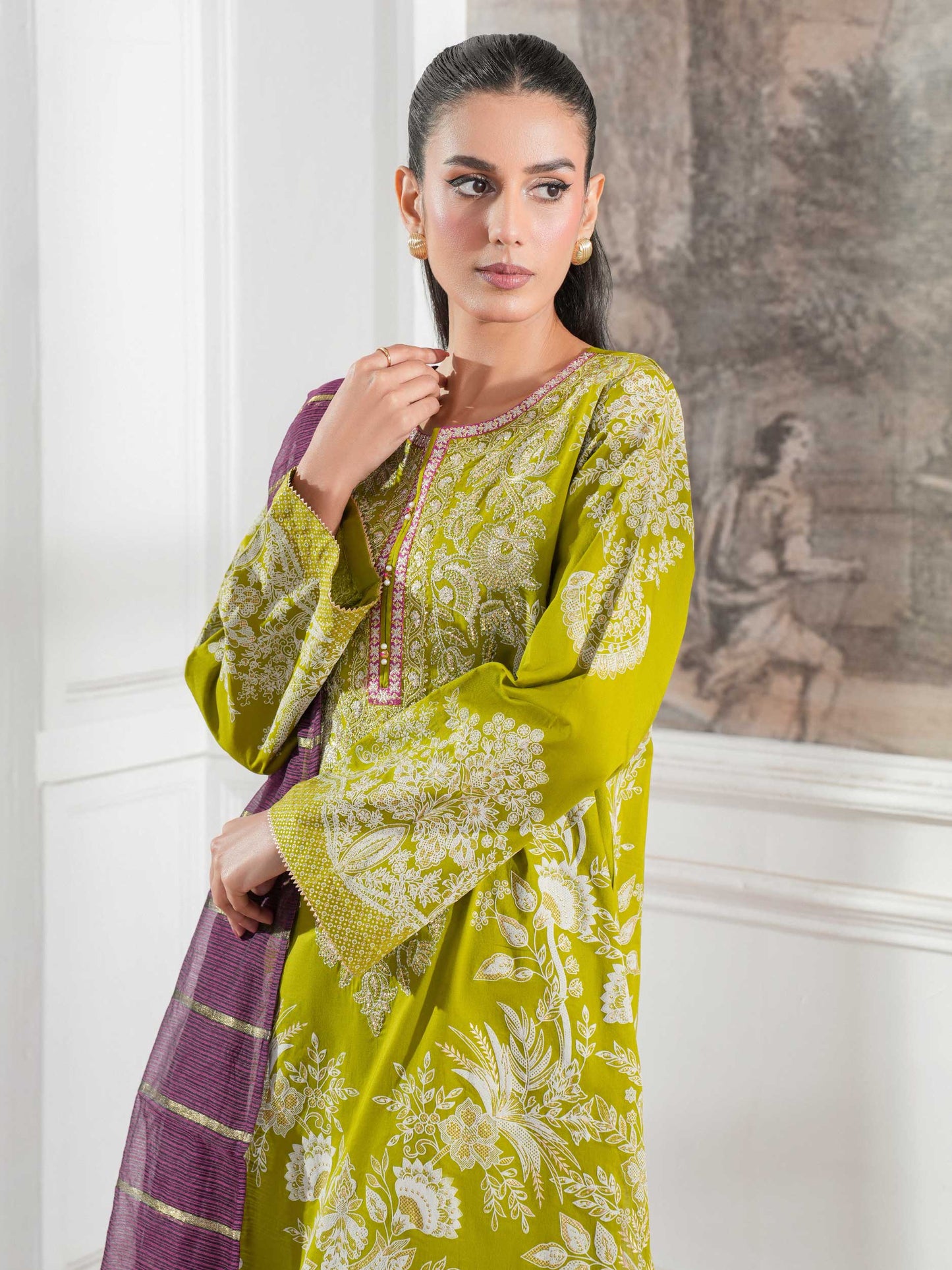 3 Piece Lawn Suit-Embroidered (Unstitched)