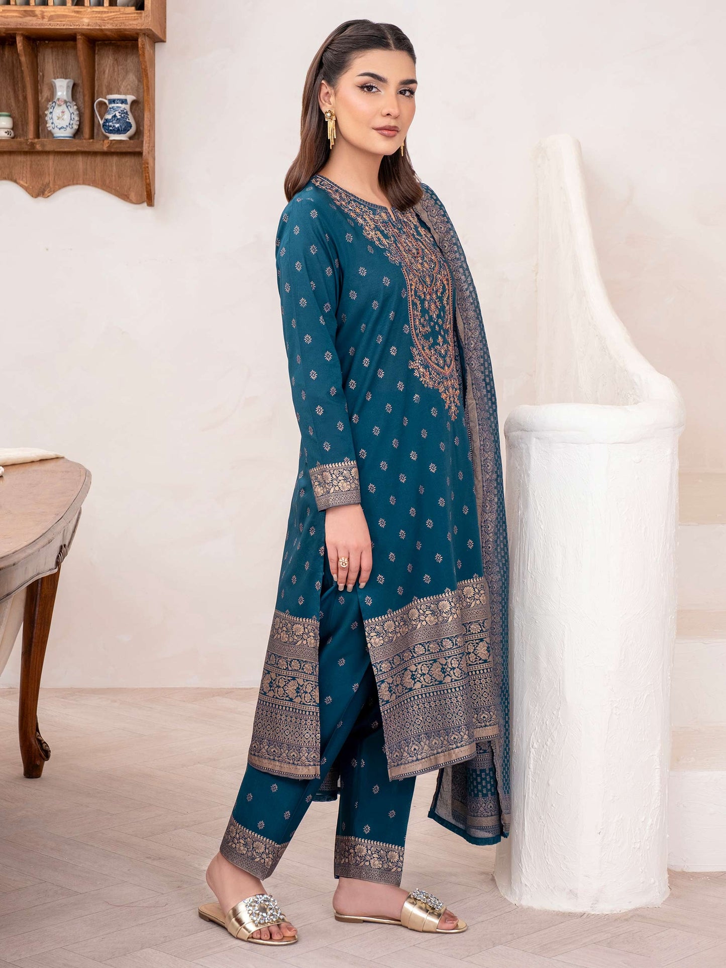 3 Piece Lawn Suit-Embroidered (Unstitched)