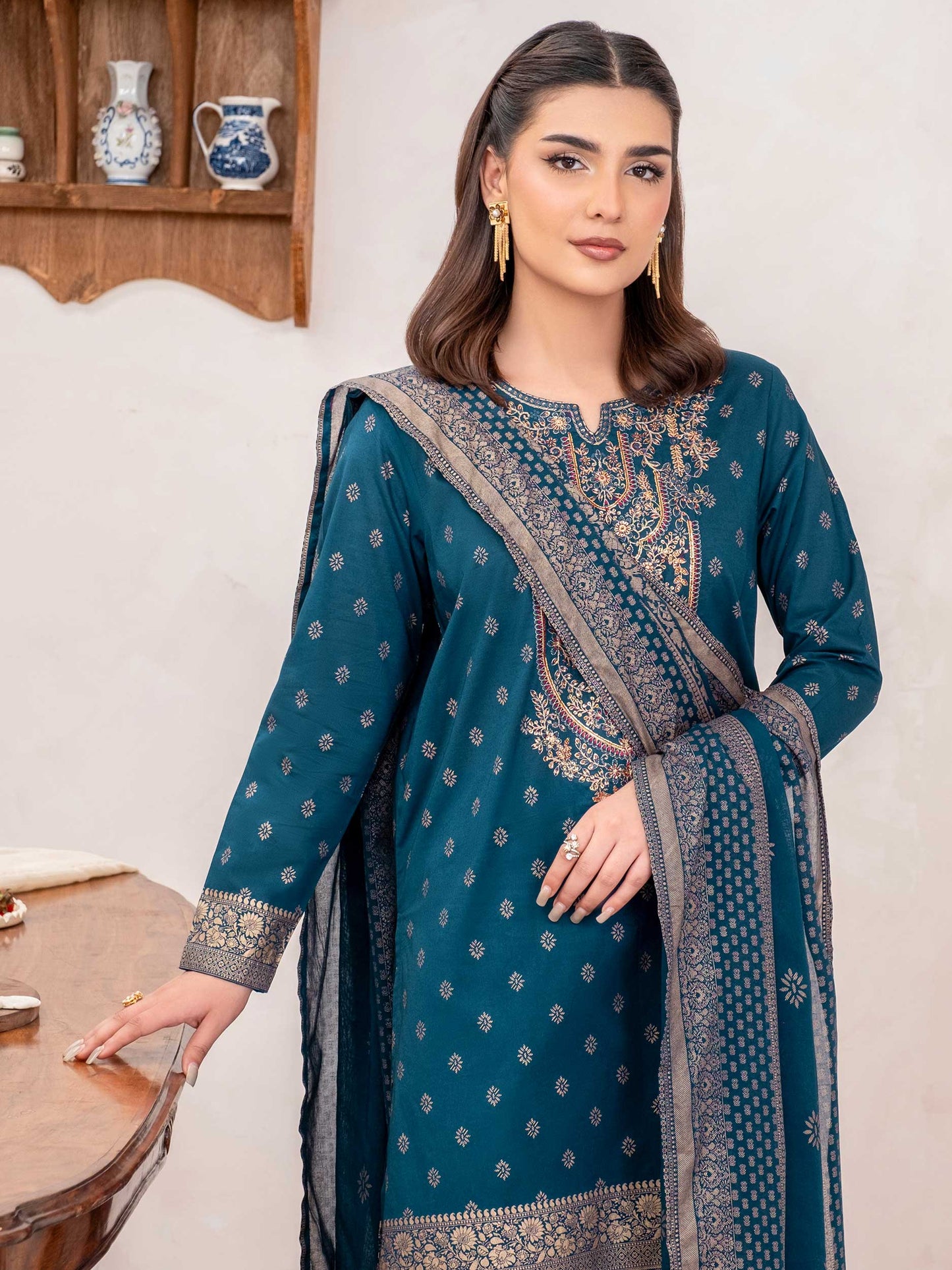 3 Piece Lawn Suit-Embroidered (Unstitched)