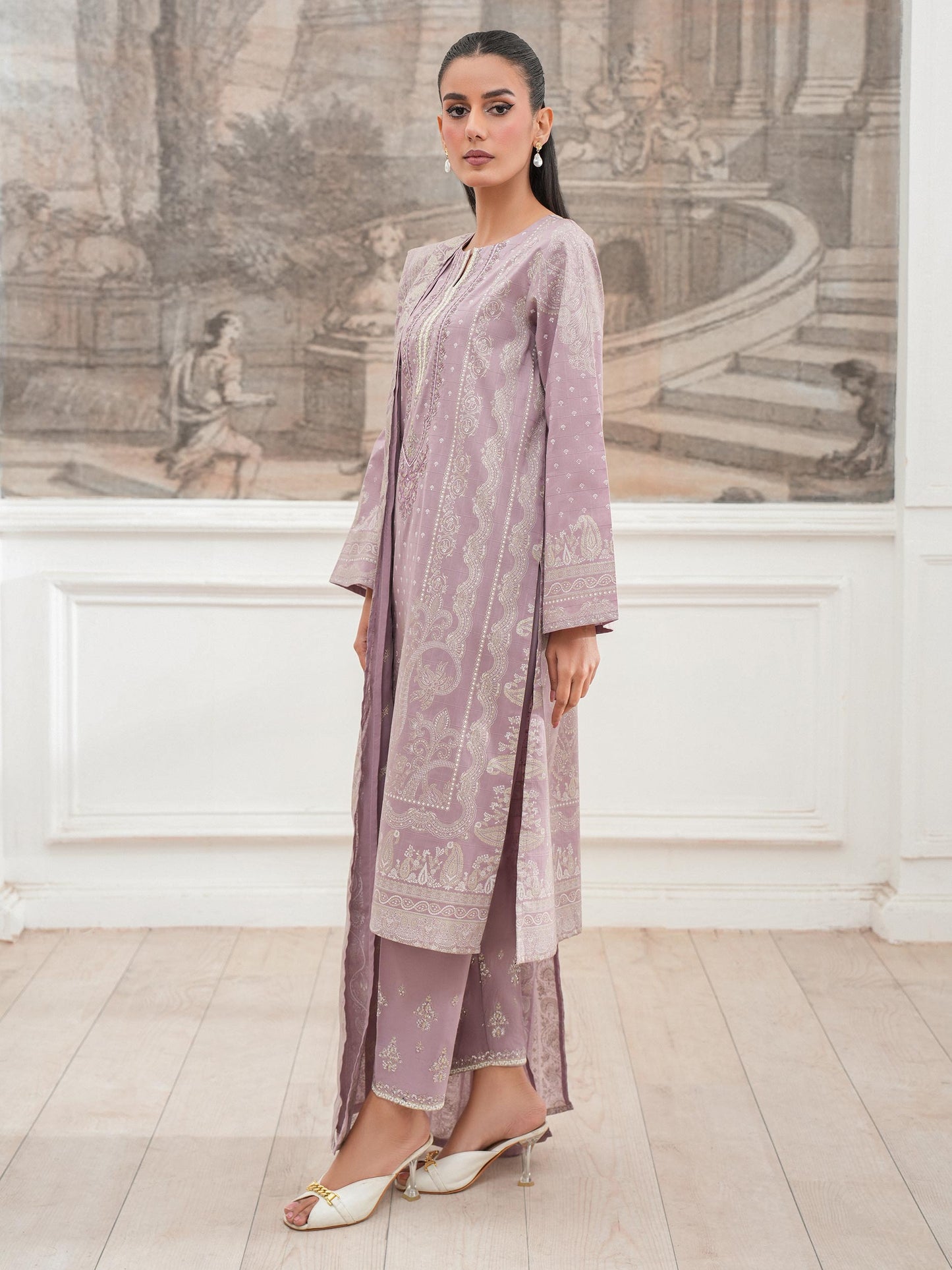 3 Piece Lawn Suit Embroidered (Unstitched)