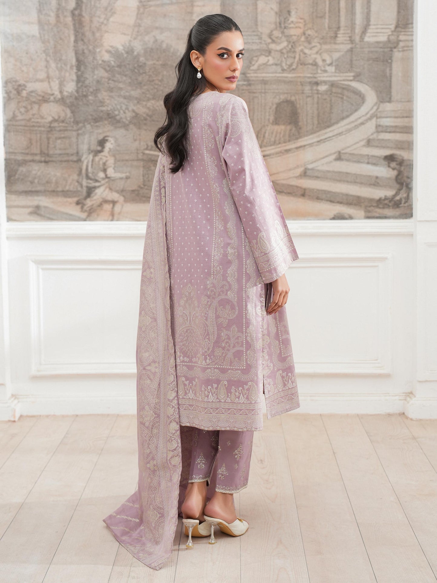 3 Piece Lawn Suit Embroidered (Unstitched)