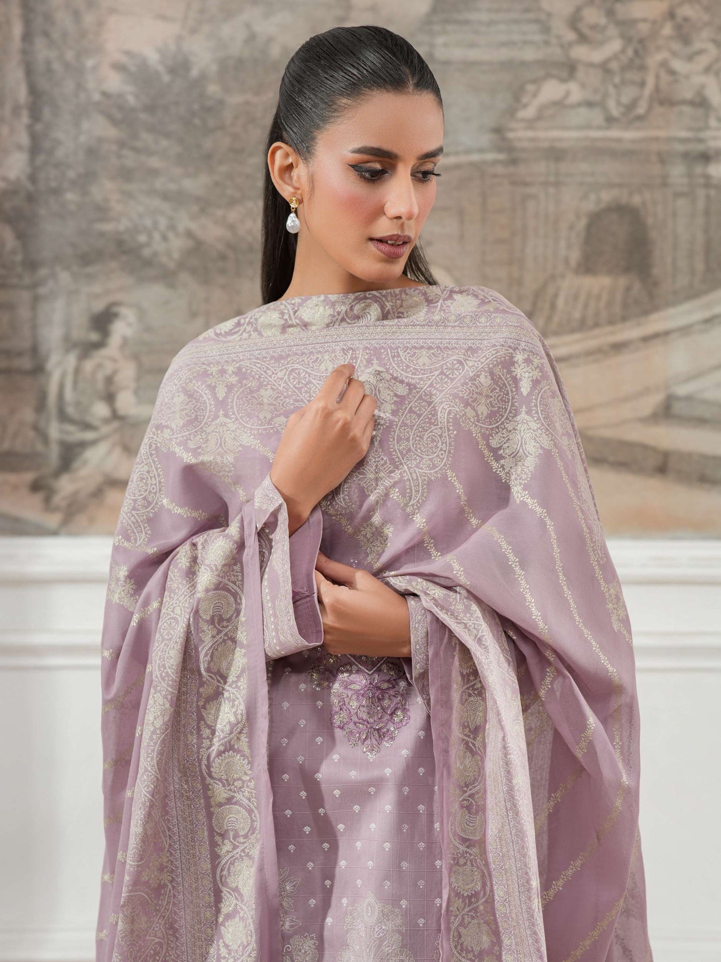 3 Piece Lawn Suit Embroidered (Unstitched)