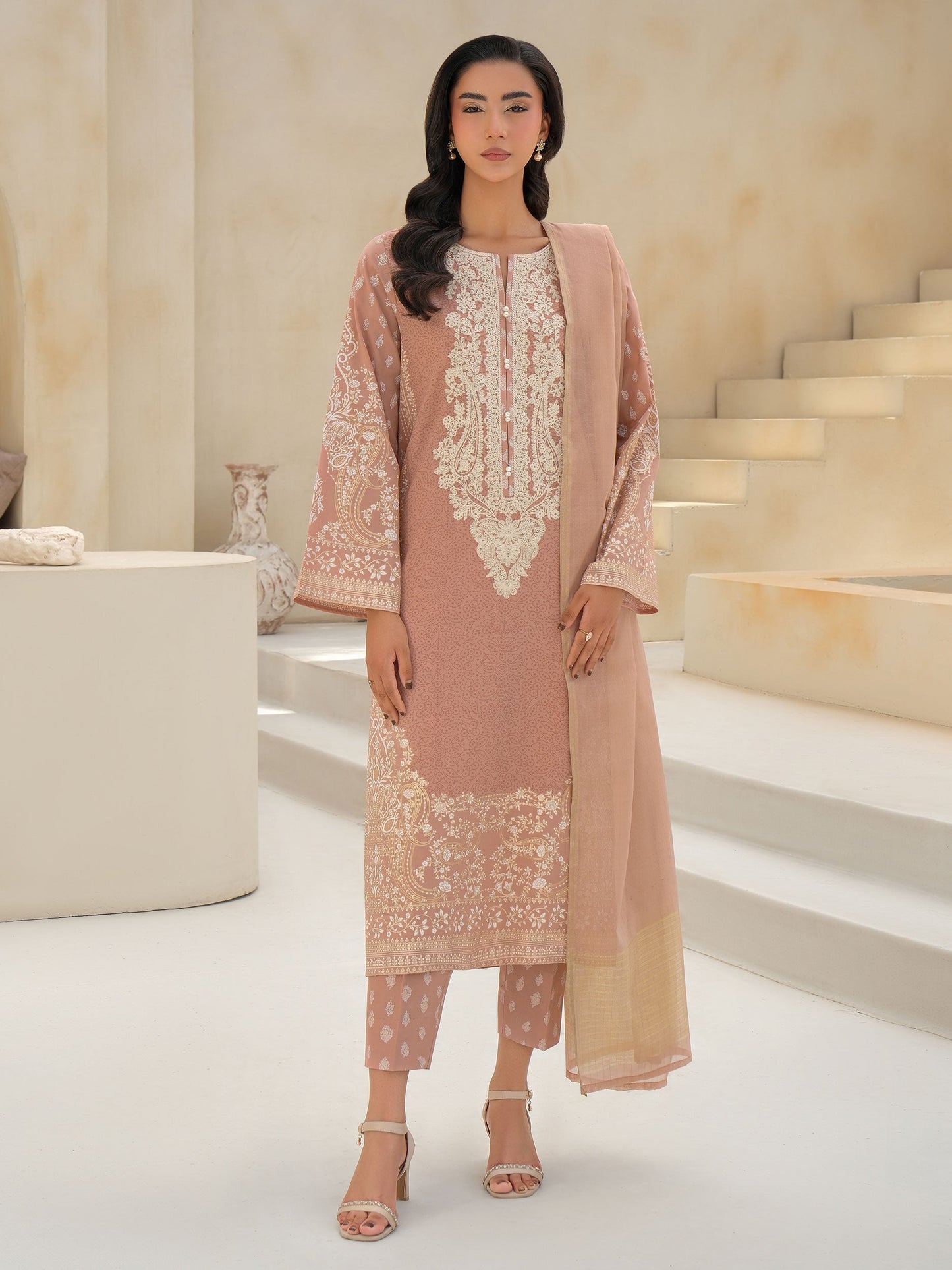 3 Piece Lawn Suit-Embroidered (Unstitched)