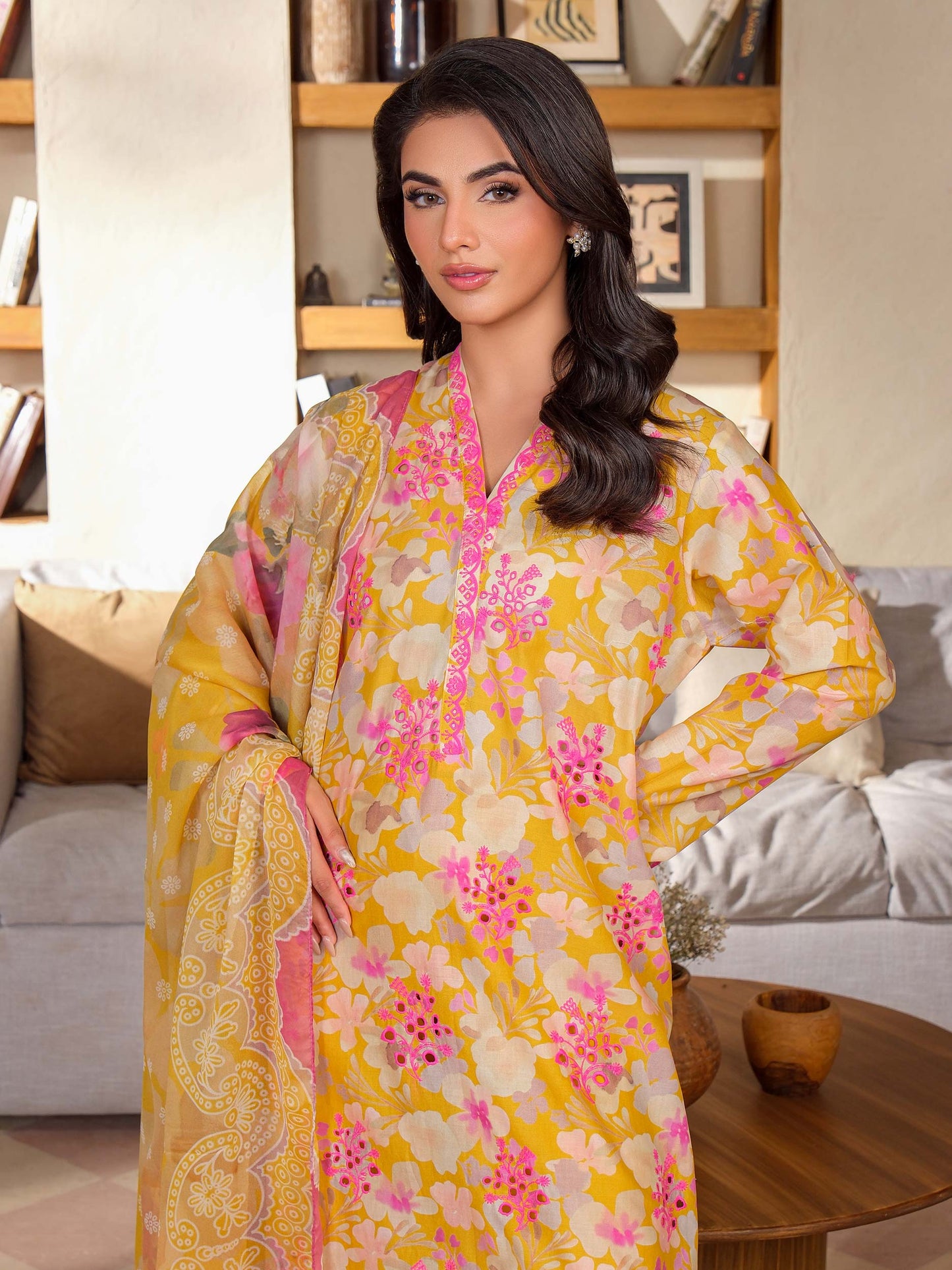 3 Piece Lawn Suit-Embroidered (Unstitched)