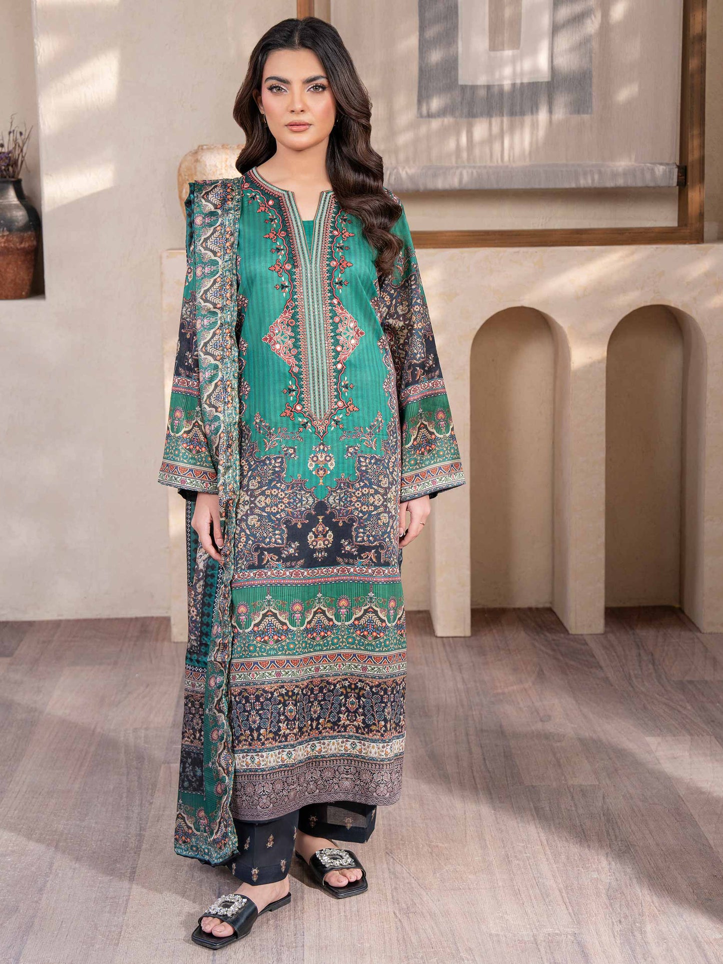 3 Piece Lawn Suit-Embroidered (Unstitched)