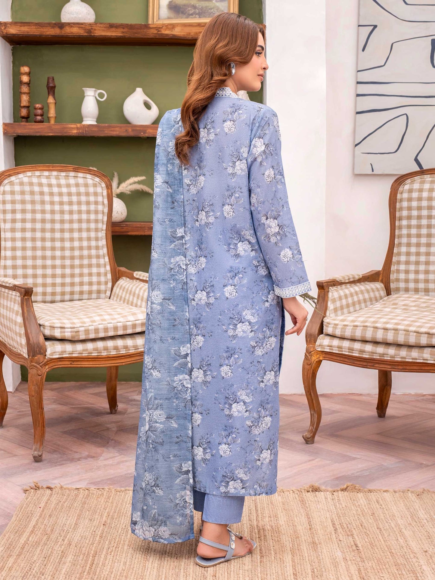 3 Piece Lawn Suit-Embroidered (Unstitched)
