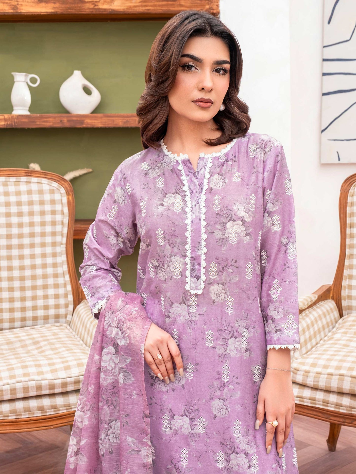 3 Piece Lawn Suit-Embroidered (Unstitched)