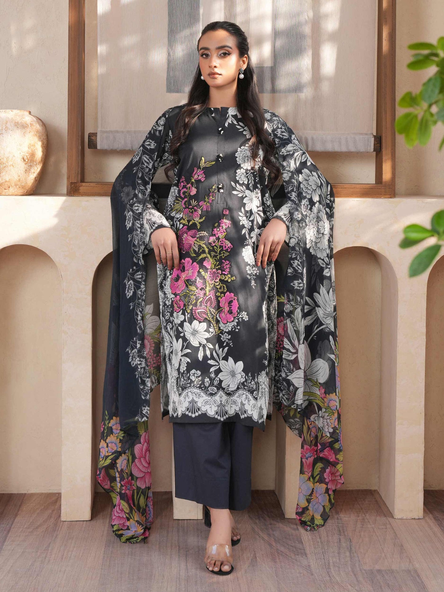 3 Piece Lawn Suit-Embroidered (Unstitched)