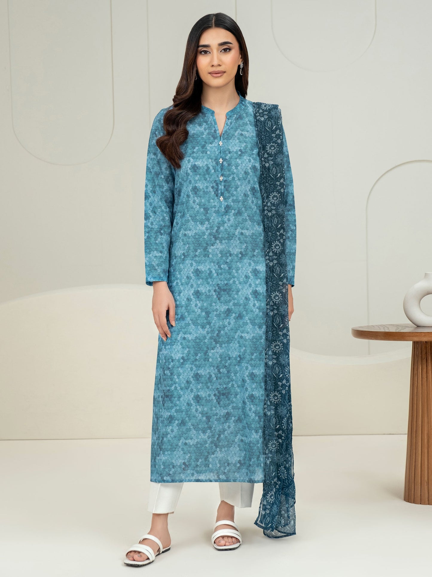 2 Piece Lawn Suit-Printed (Unstitched)