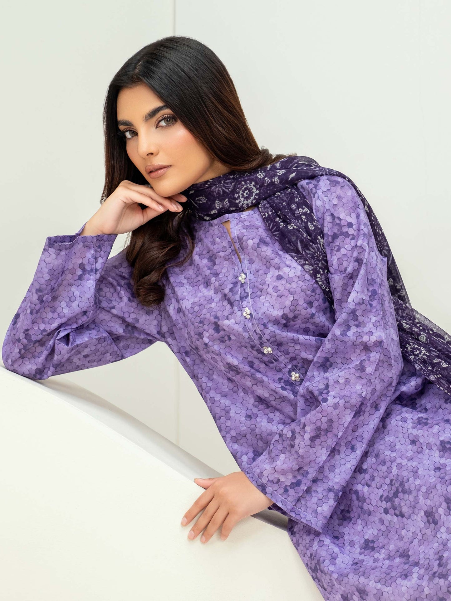 2 Piece Lawn Suit-Printed (Unstitched)