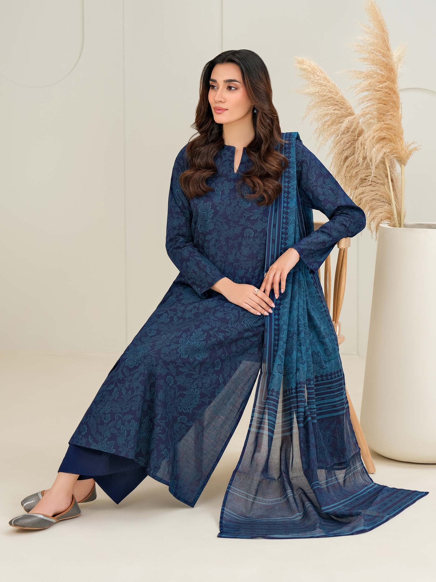2 Piece Lawn Suit-Paste Print (Unstitched)