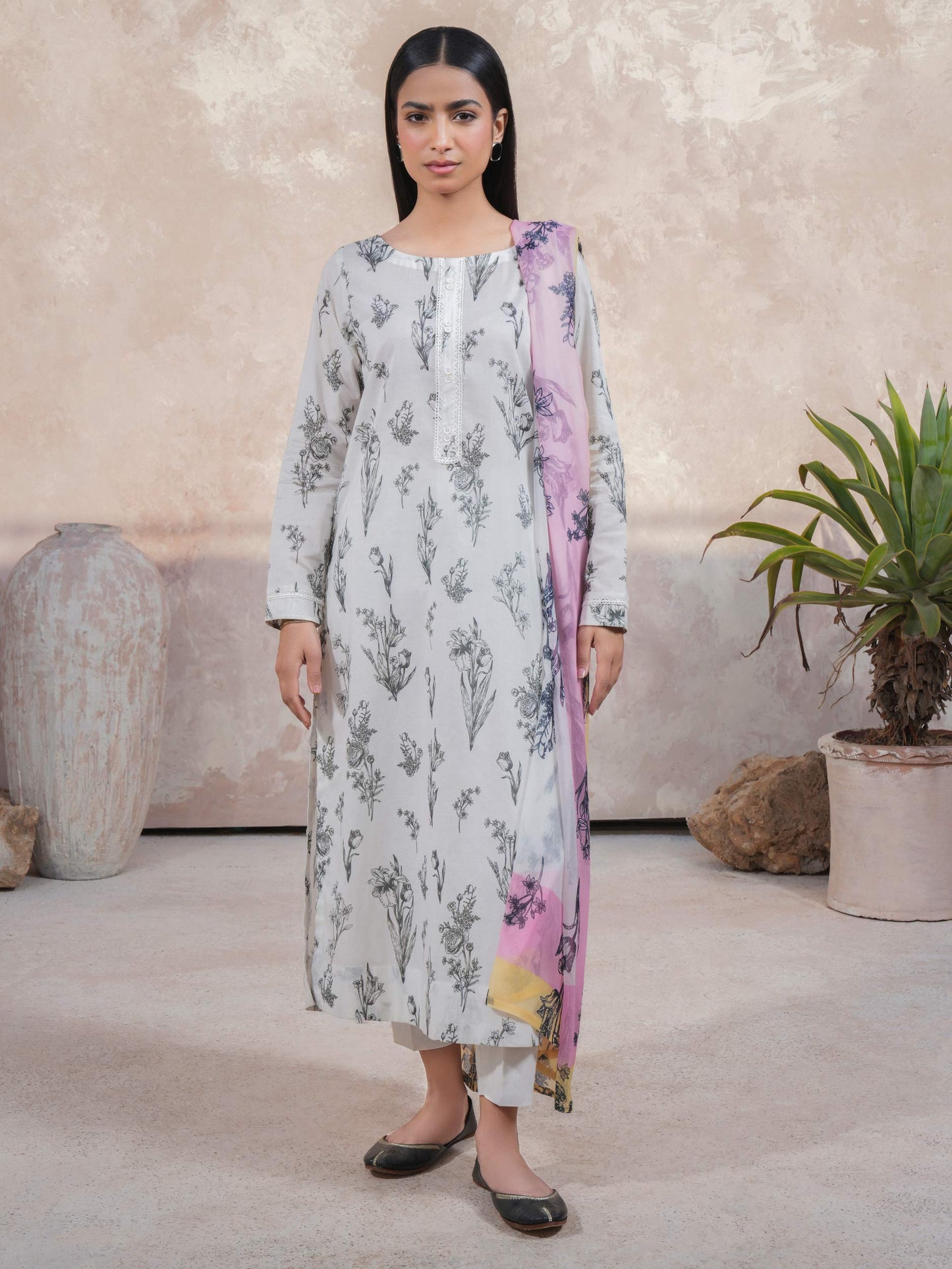 2 Piece Lawn Suit-Printed (Unstitched)