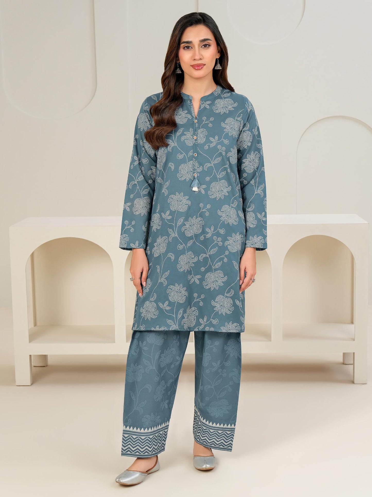 2 Piece Lawn Suit-Paste Print (Unstitched)
