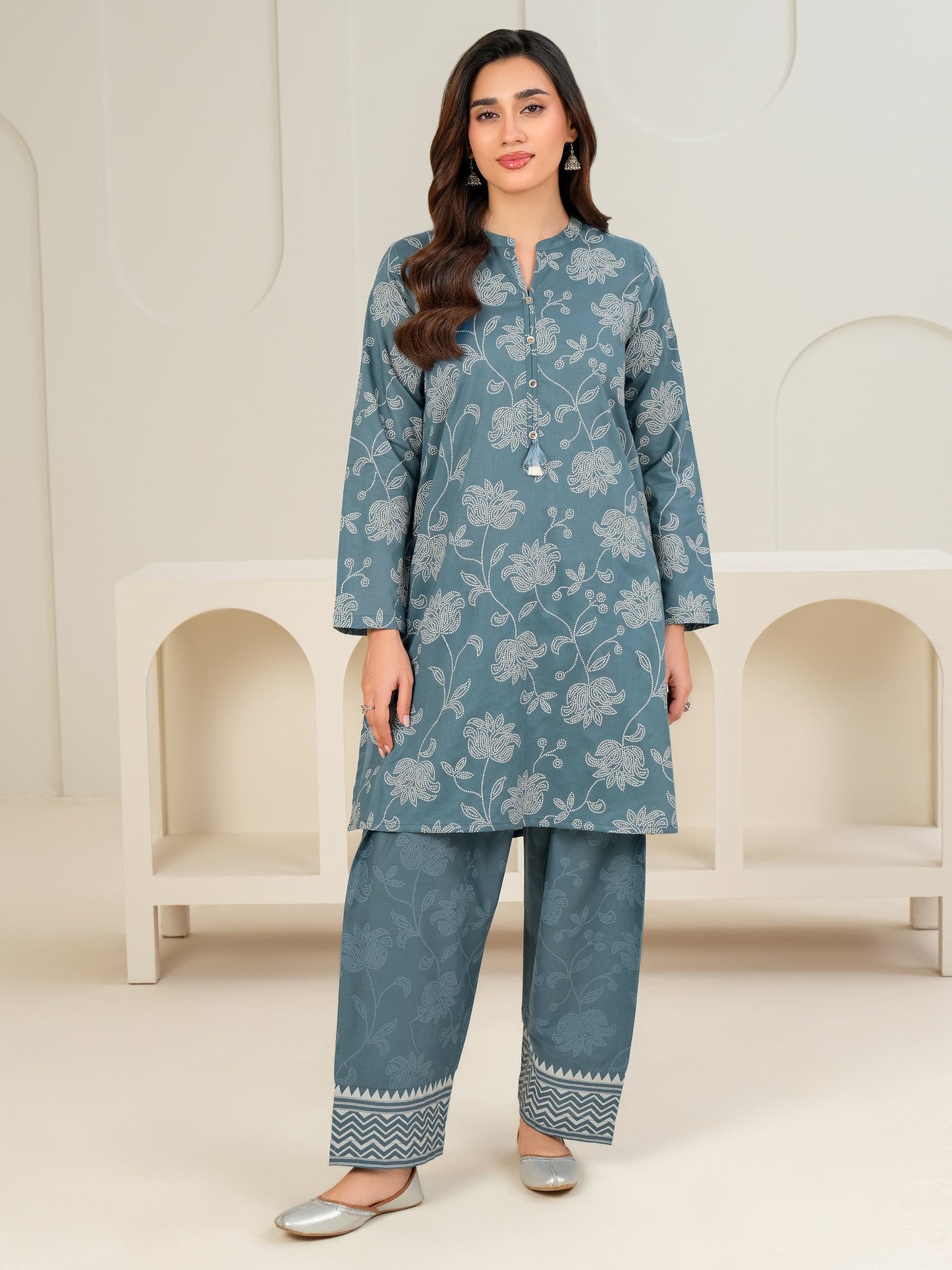 2 Piece Lawn Suit-Paste Print (Unstitched)