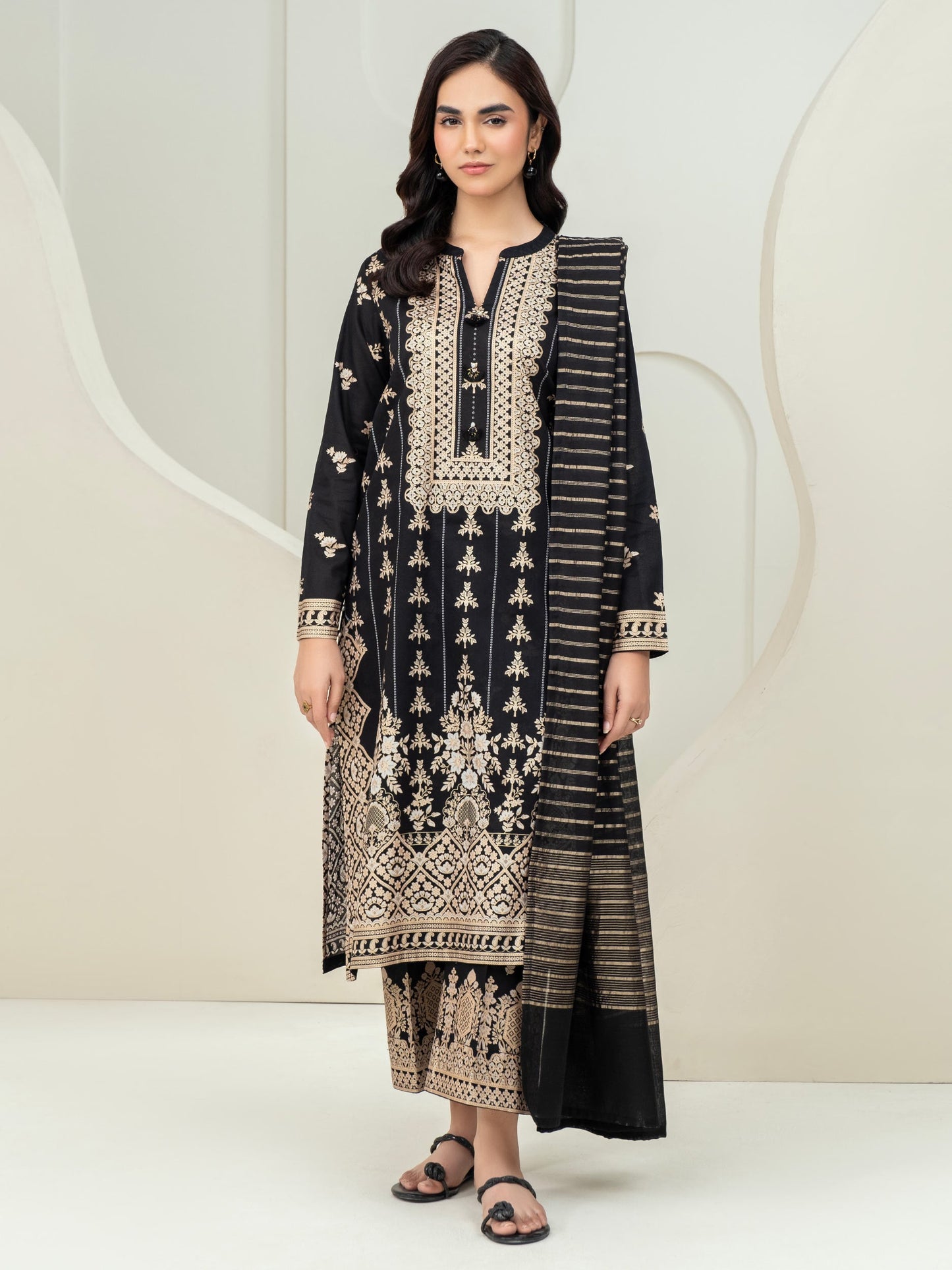 3 Piece Lawn Suit-Paste Print (Unstitched)