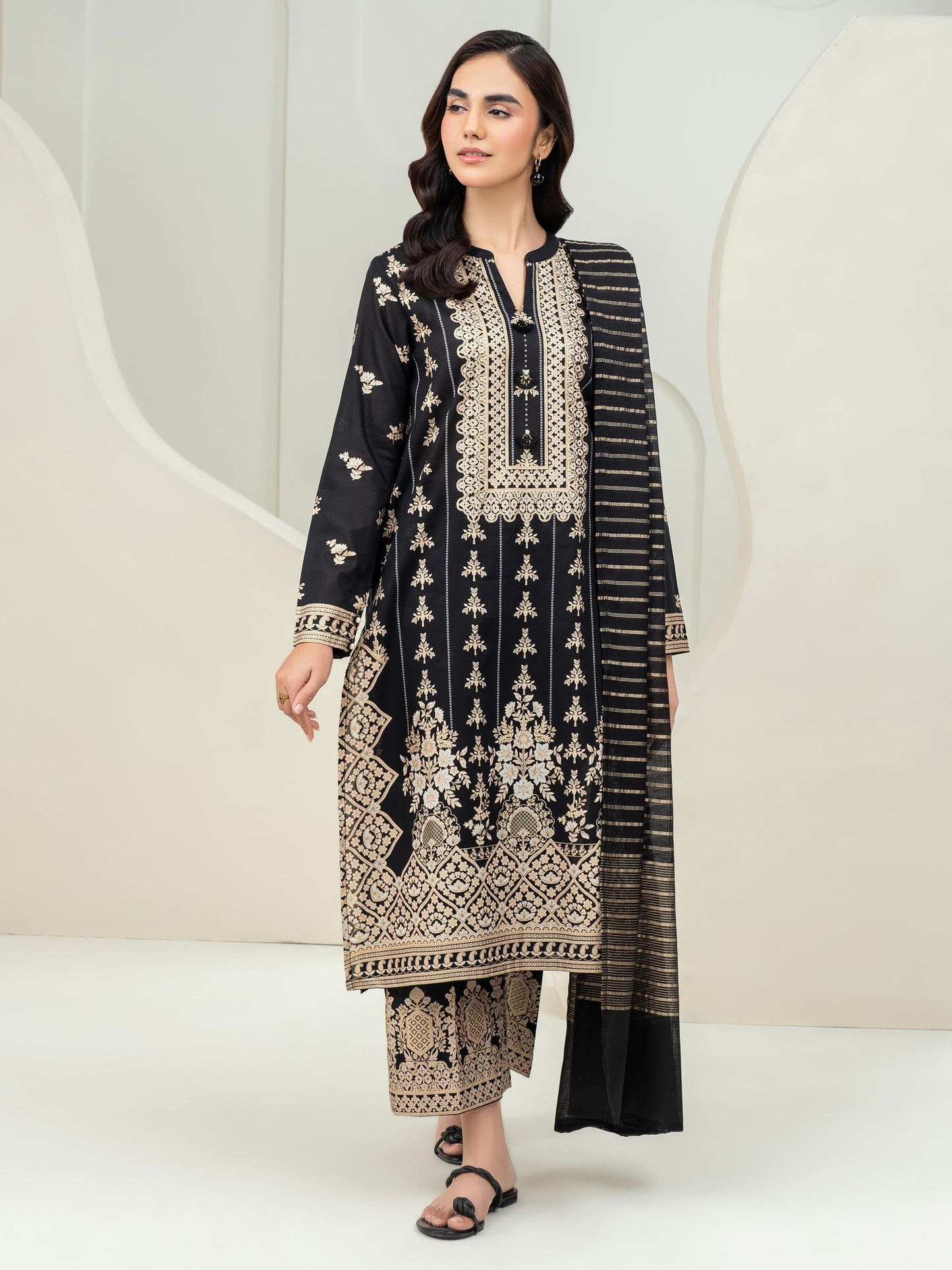 3 Piece Lawn Suit-Paste Print (Unstitched)
