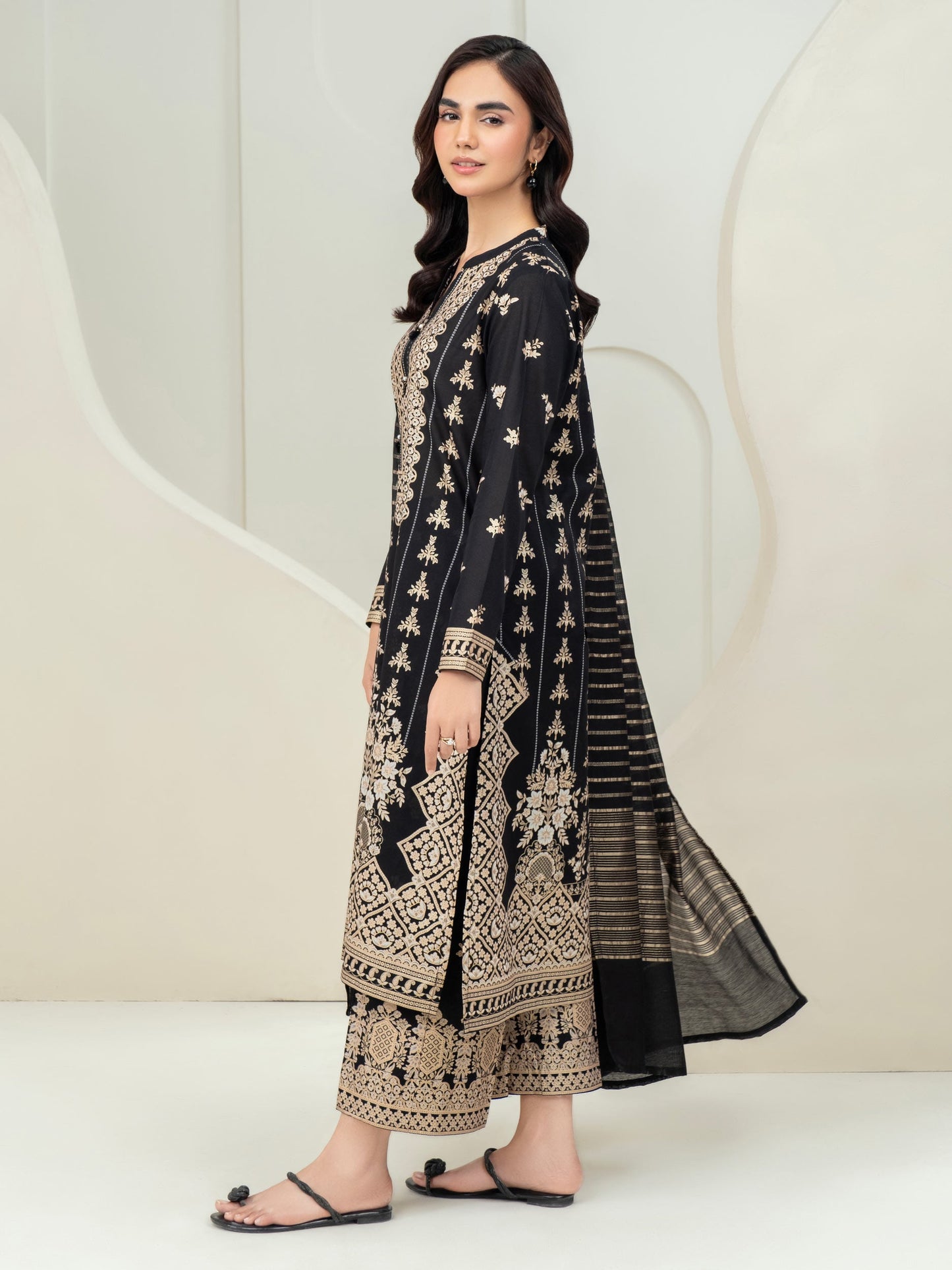 3 Piece Lawn Suit-Paste Print (Unstitched)