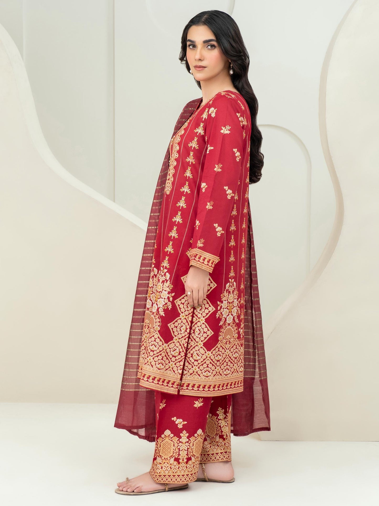 3 Piece Lawn Suit-Paste Print (Unstitched)