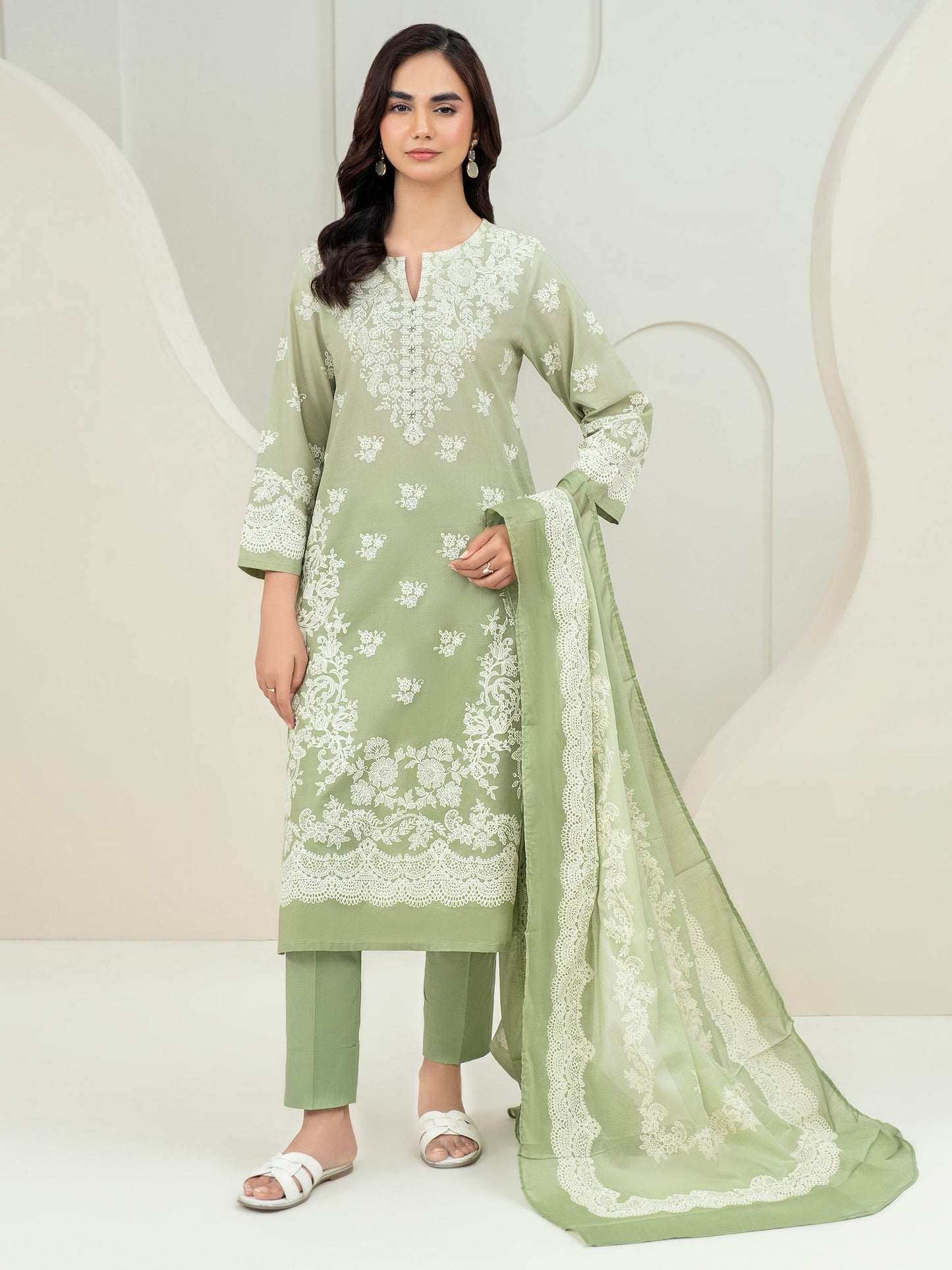 3 Piece Lawn Suit-Paste Print (Unstitched)