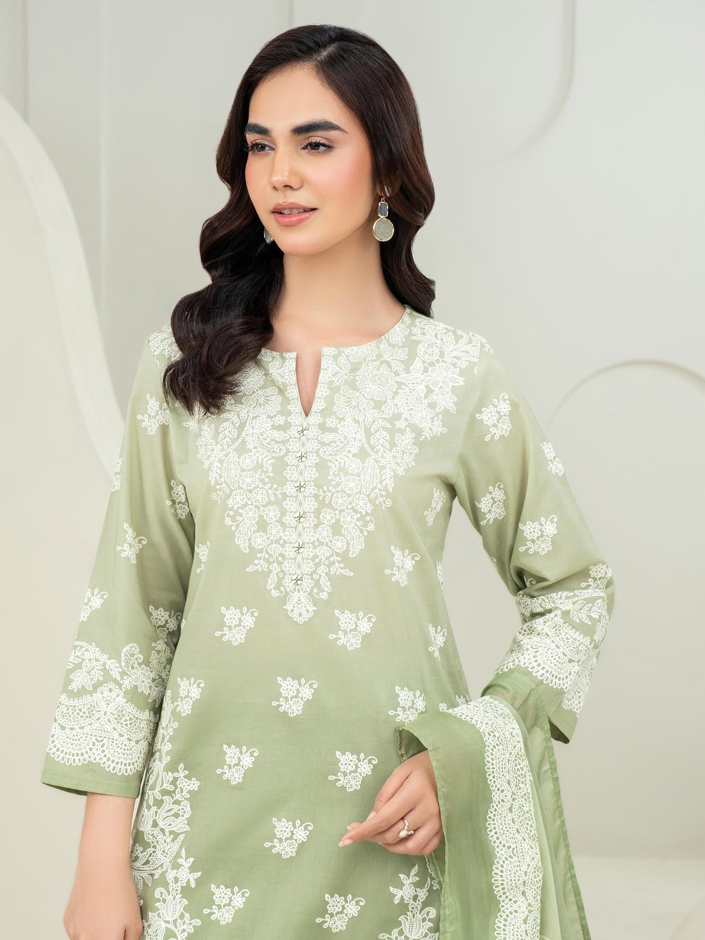 3 Piece Lawn Suit-Paste Print (Unstitched)