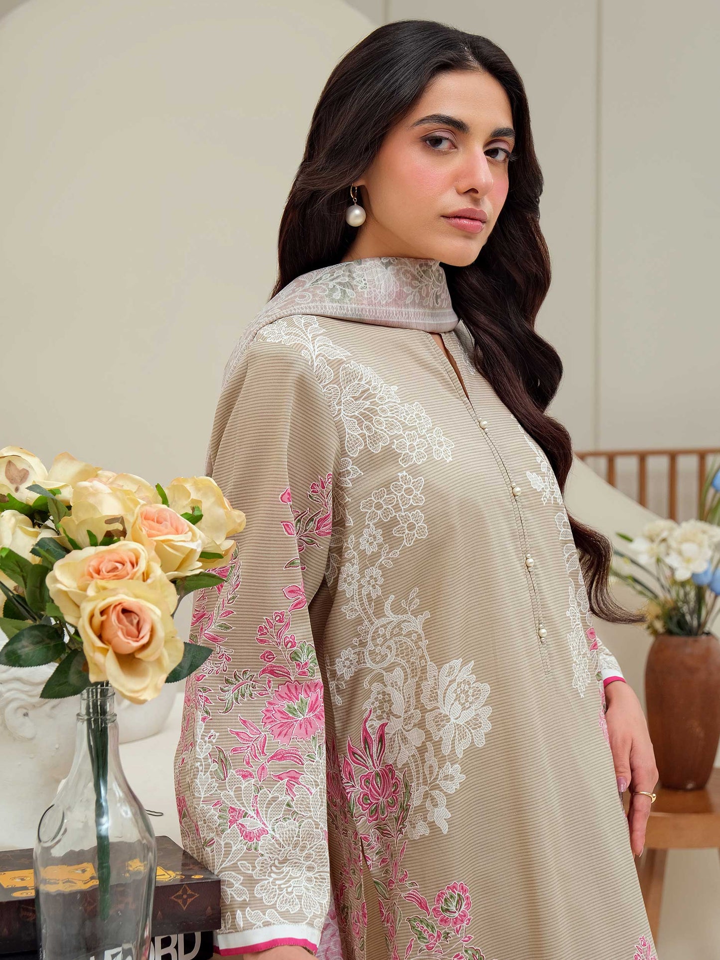 2 Piece Lawn Suit-Paste Print (Unstitched)