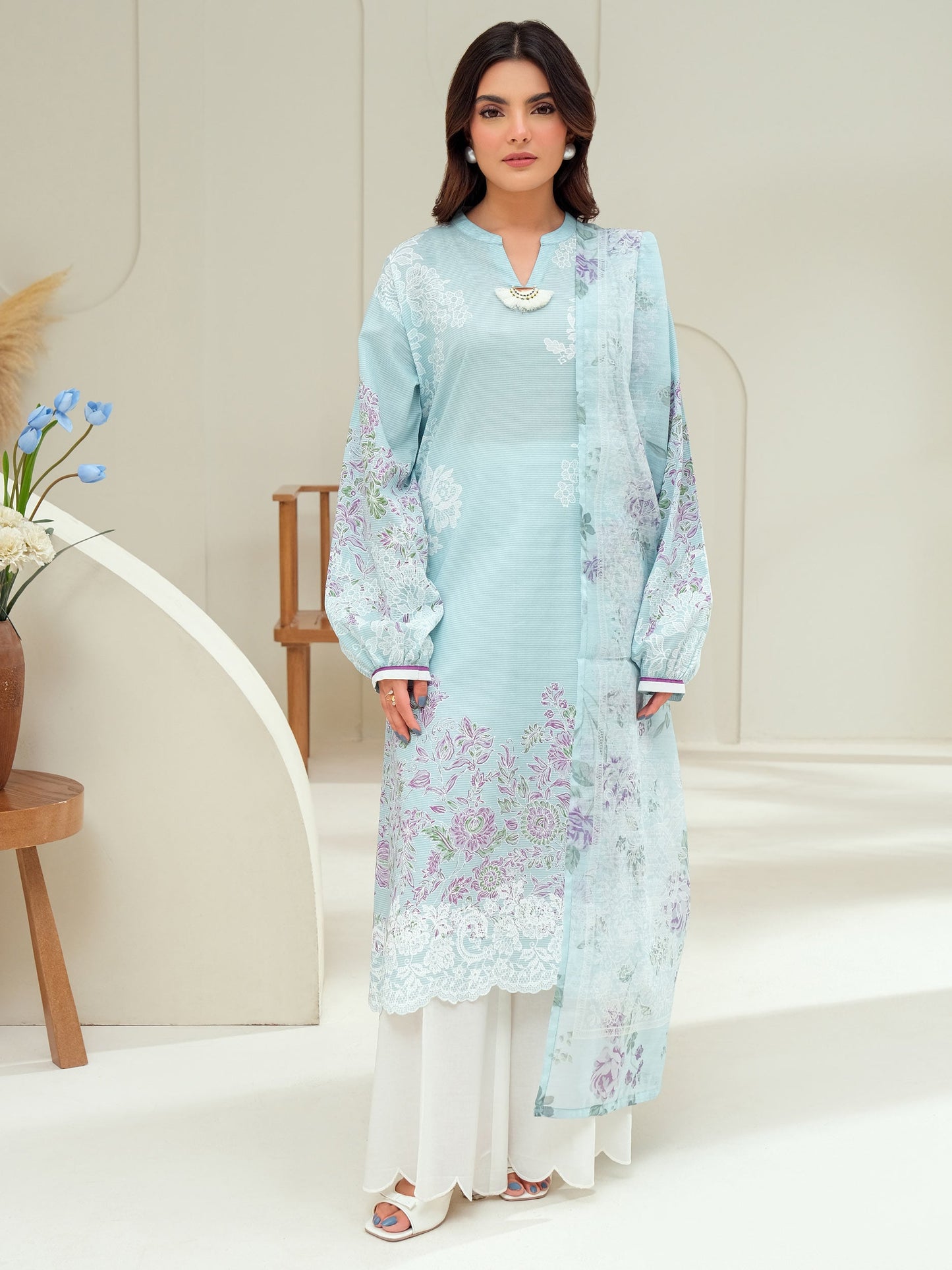 2 Piece Lawn Suit-Paste Print (Unstitched)