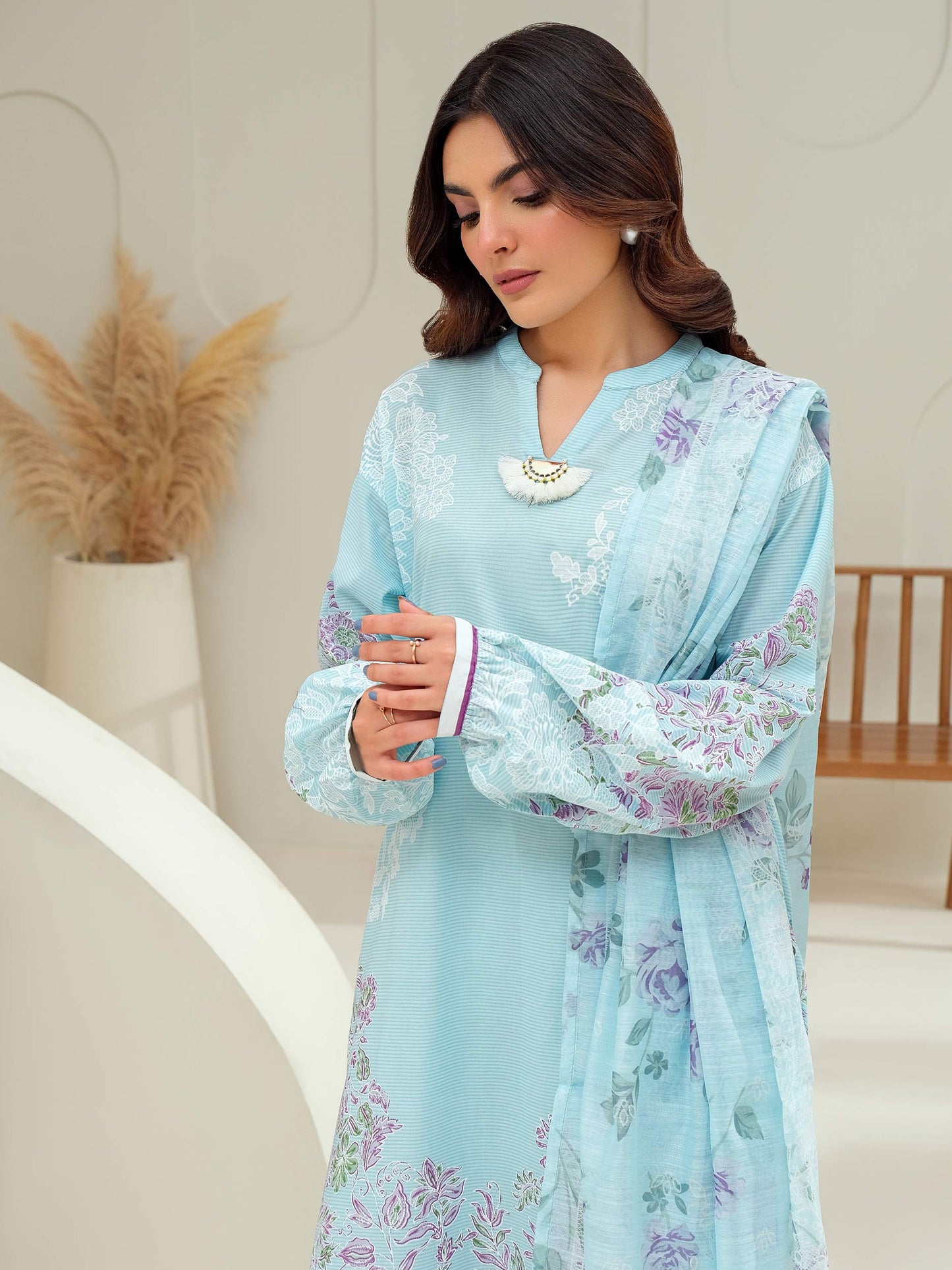 2 Piece Lawn Suit-Paste Print (Unstitched)