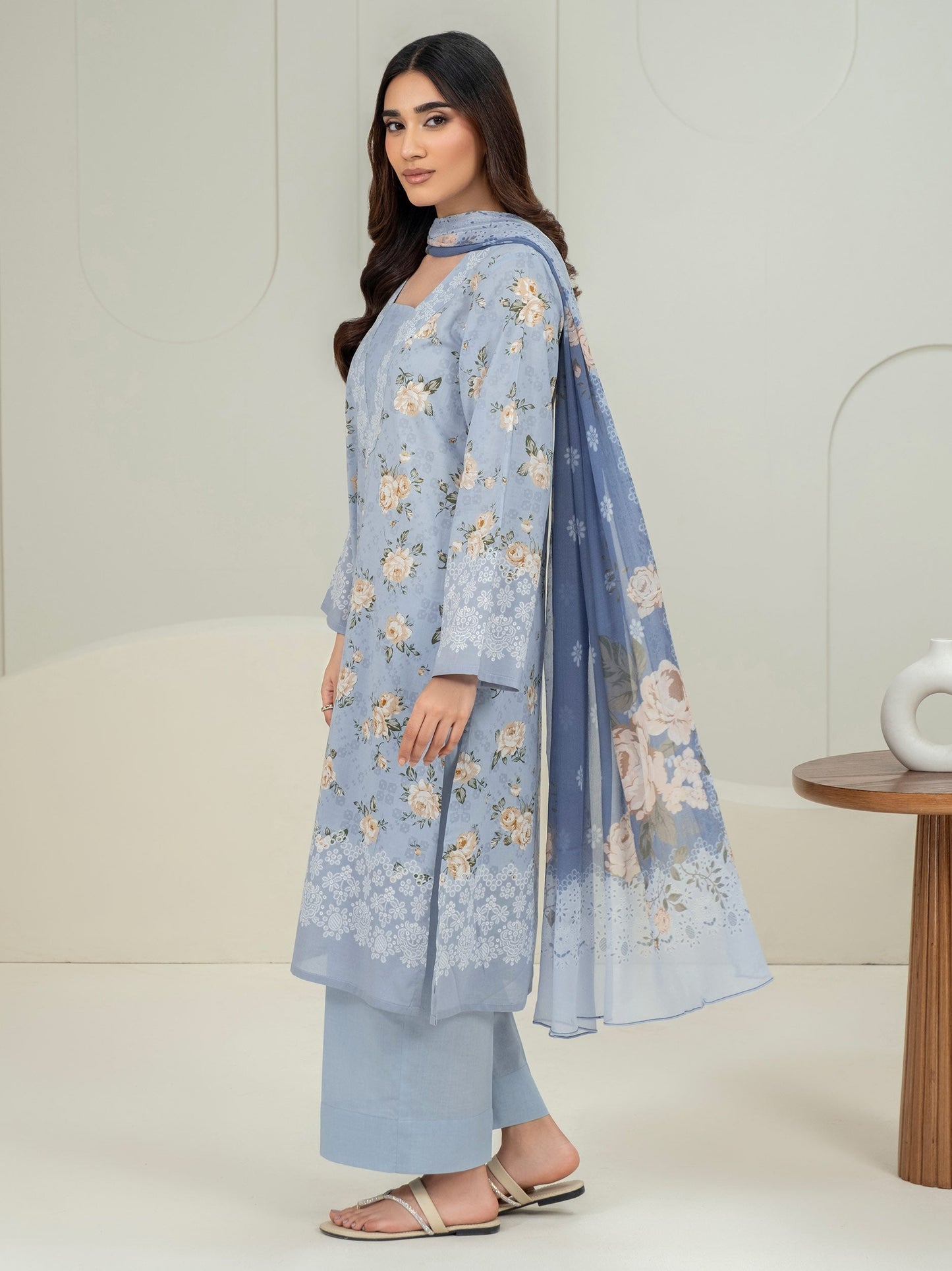 3 Piece Lawn Suit-Paste Print (Unstitched)