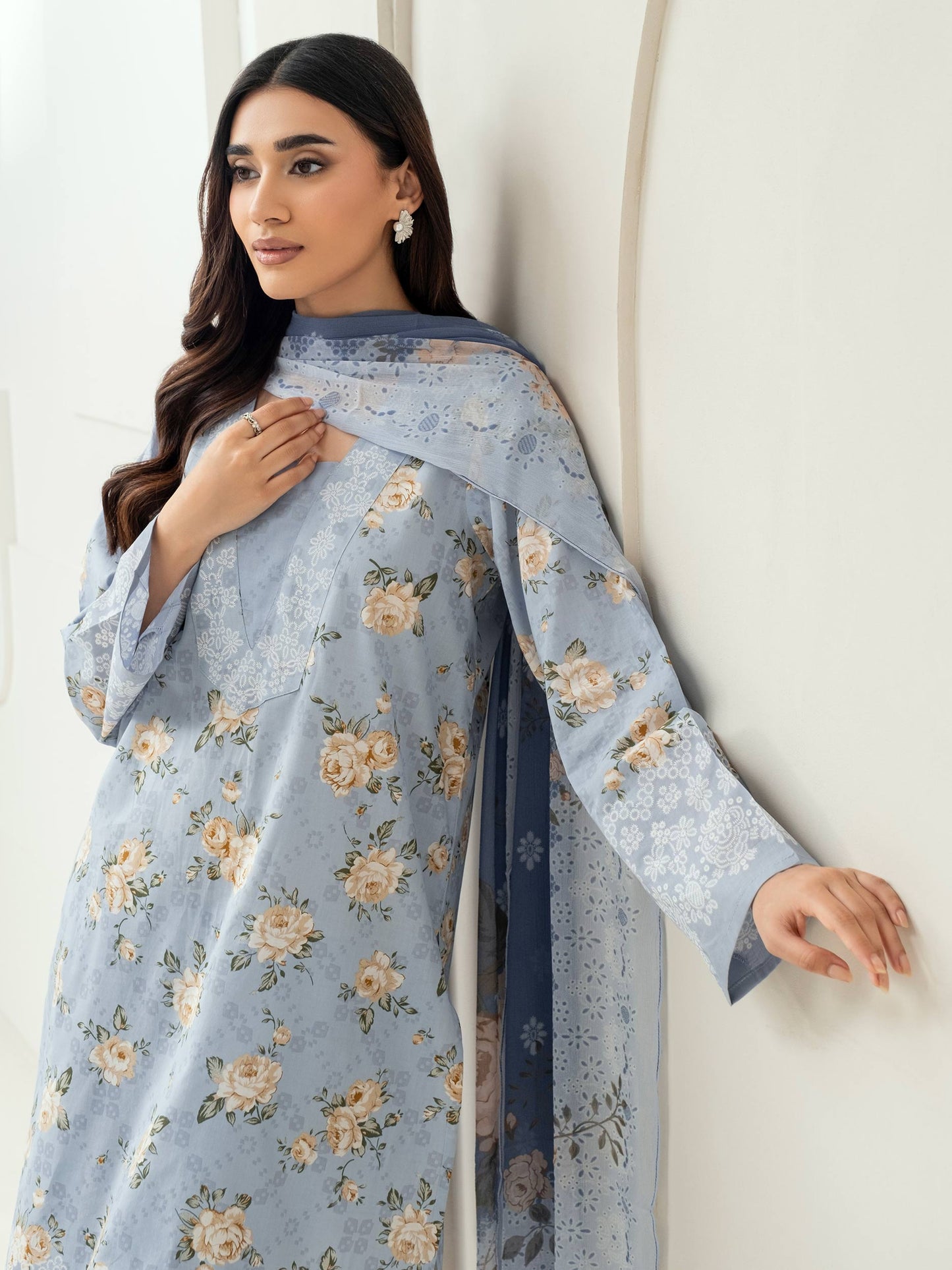 3 Piece Lawn Suit-Paste Print (Unstitched)
