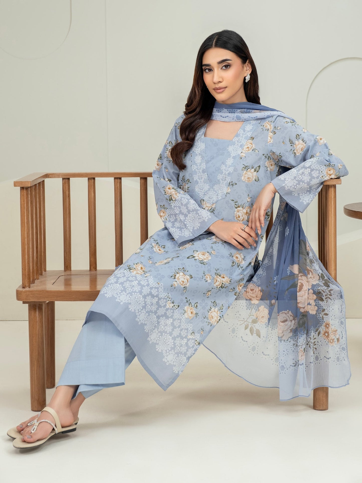3 Piece Lawn Suit-Paste Print (Unstitched)