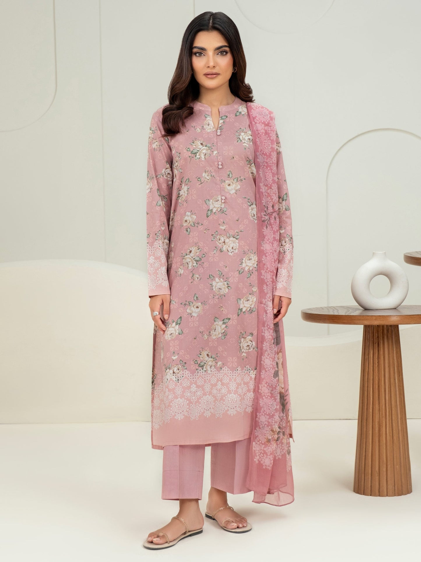 3 Piece Lawn Suit-Paste Print (Unstitched)