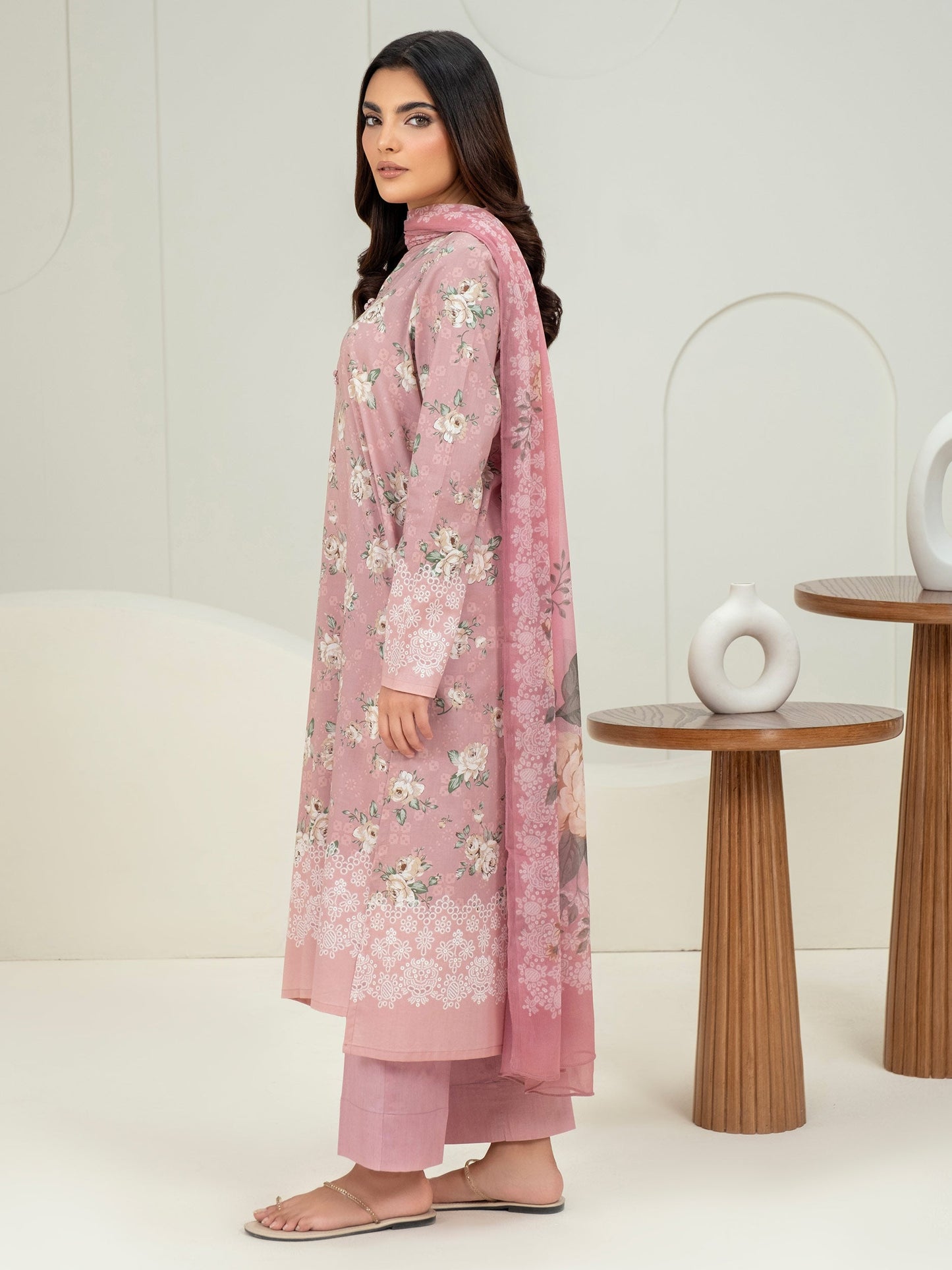 3 Piece Lawn Suit-Paste Print (Unstitched)