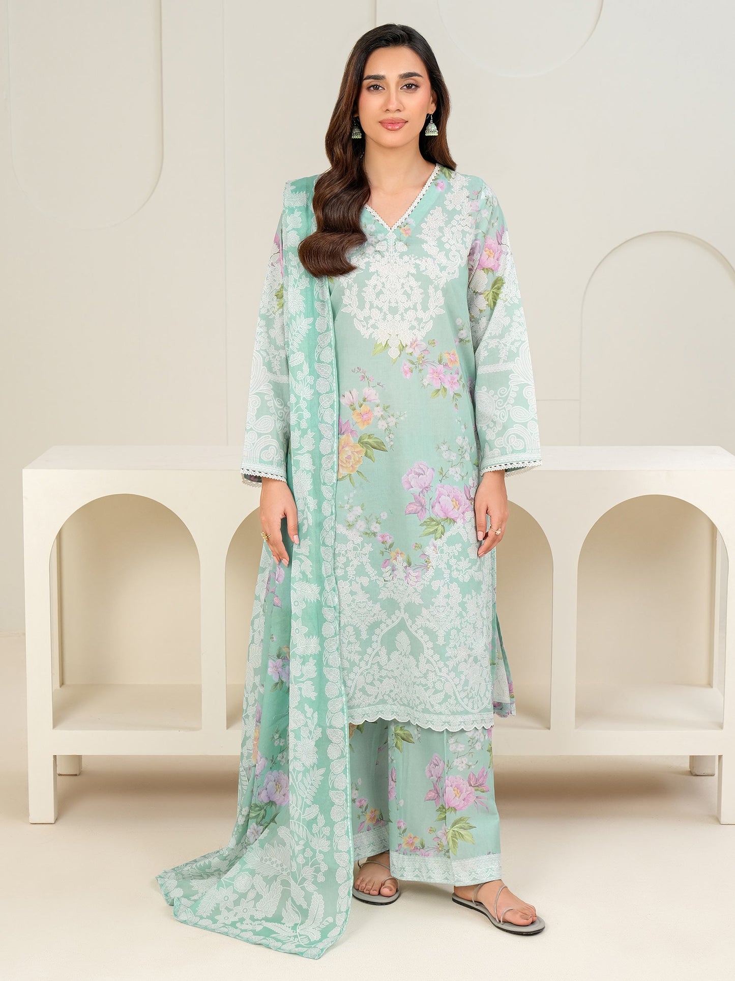 3 Piece Lawn Suit-Printed (Unstitched)