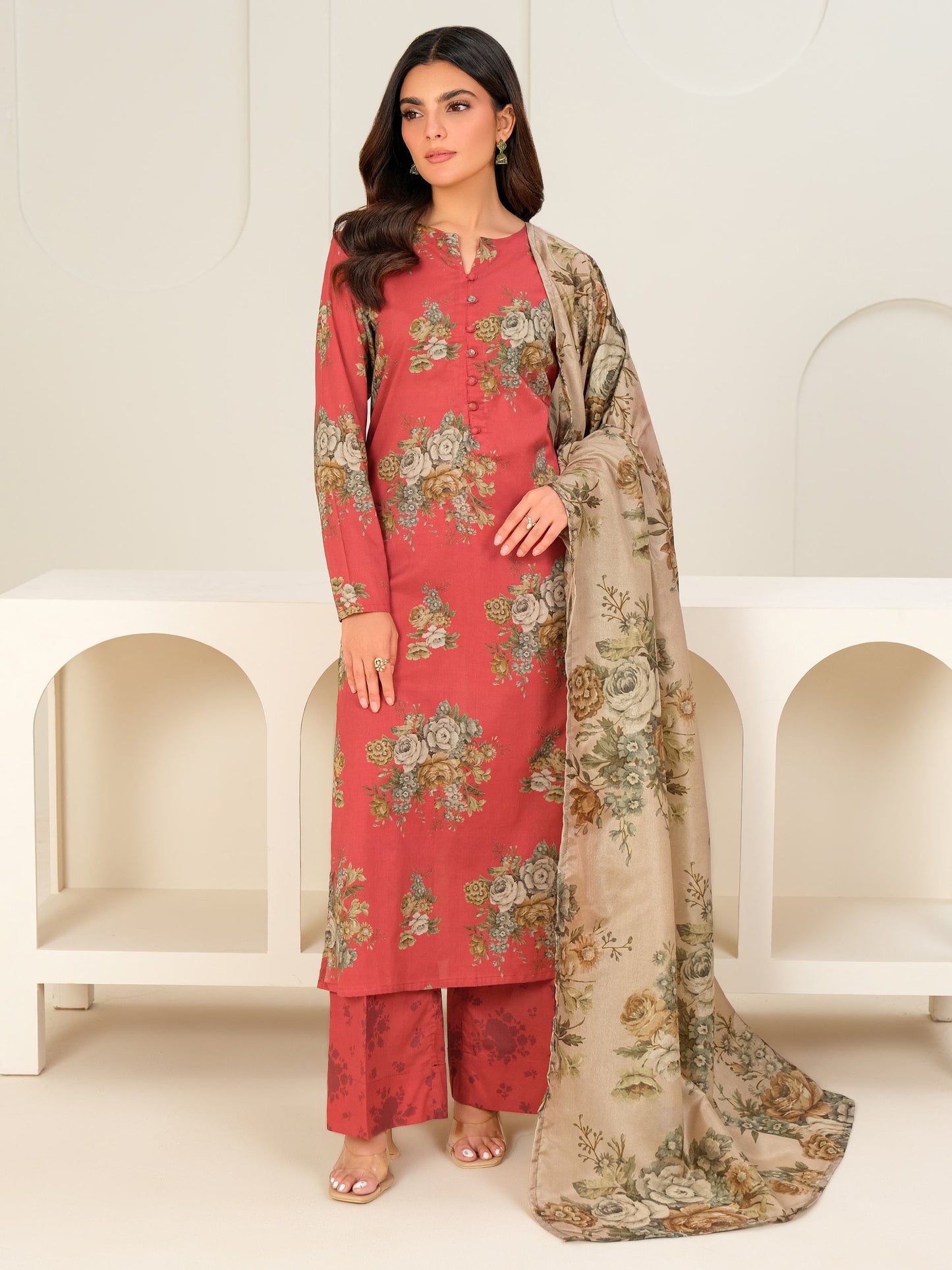 3 Piece Lawn Suit-Printed (Unstitched)