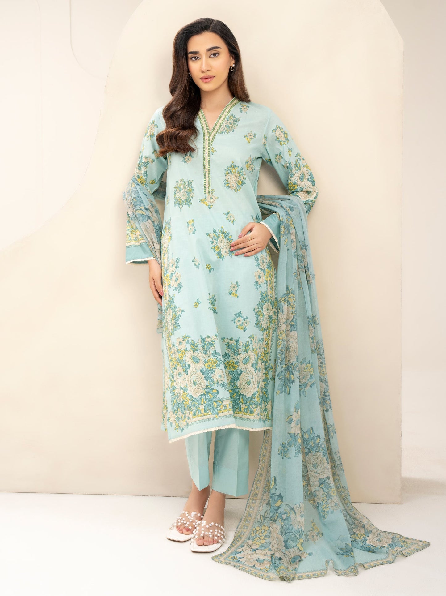 3 Piece Lawn Suit-Printed (Unstitched)