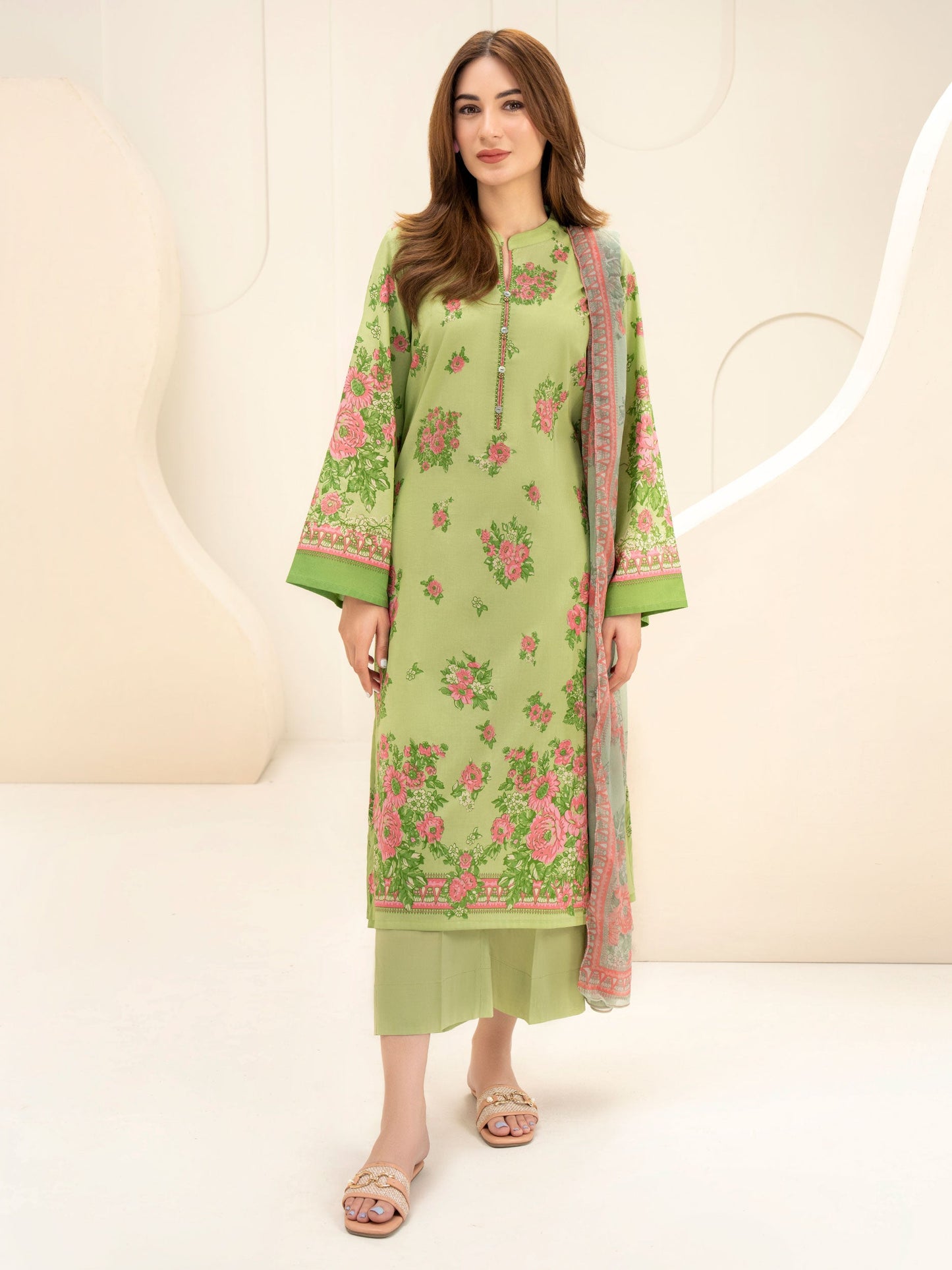 3 Piece Lawn Suit-Printed (Unstitched)