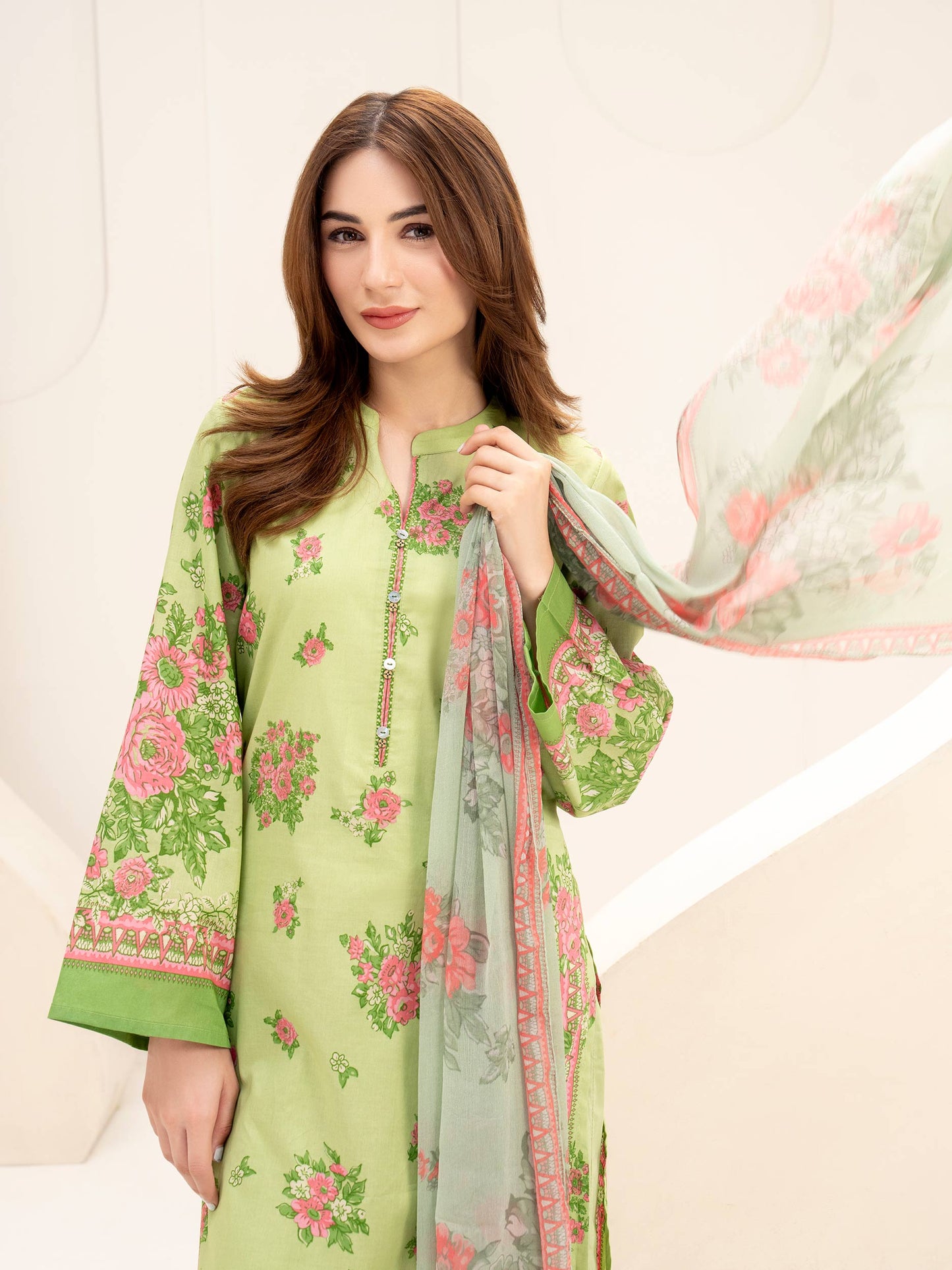 3 Piece Lawn Suit-Printed (Unstitched)