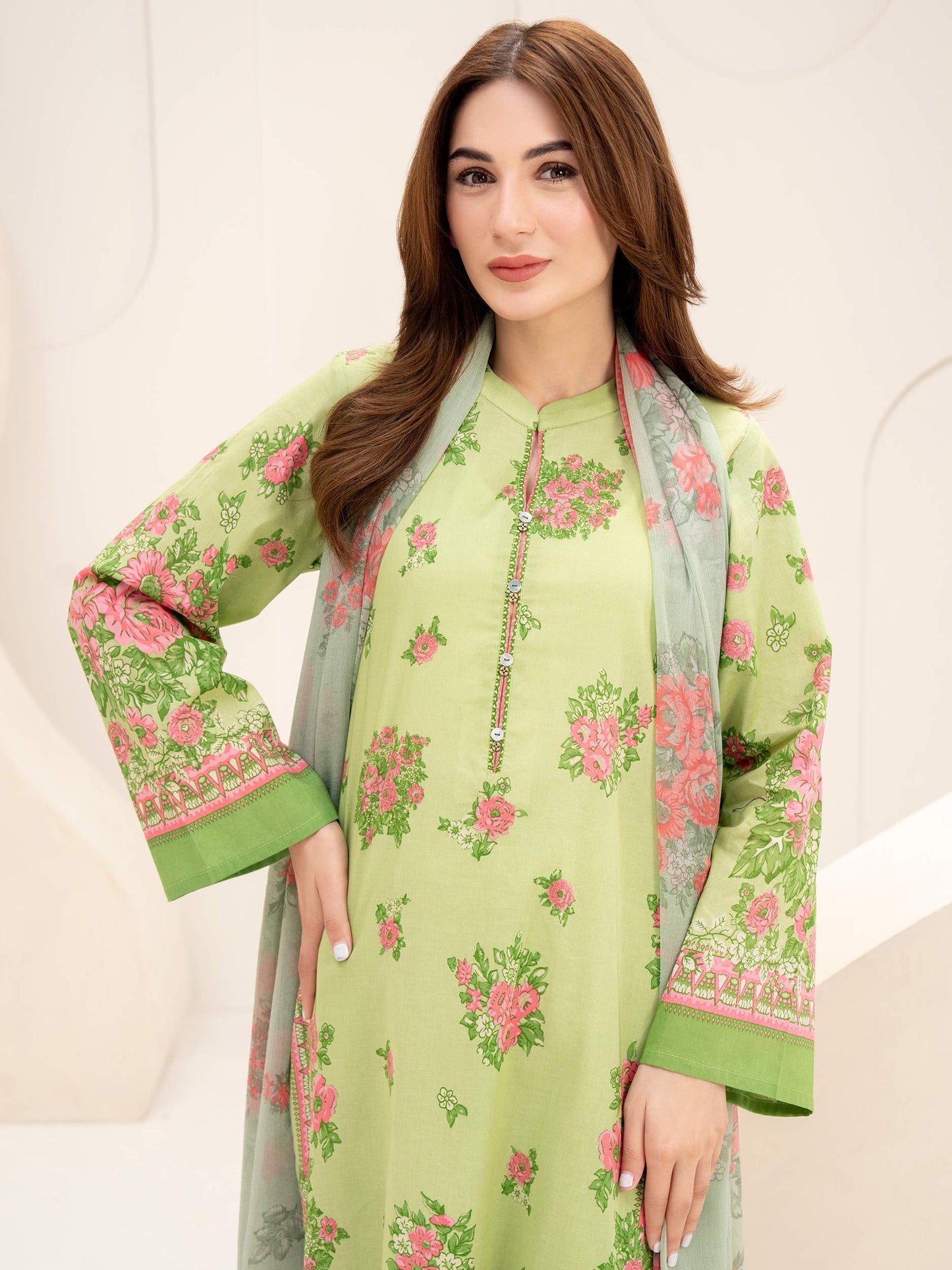 3 Piece Lawn Suit-Printed (Unstitched)