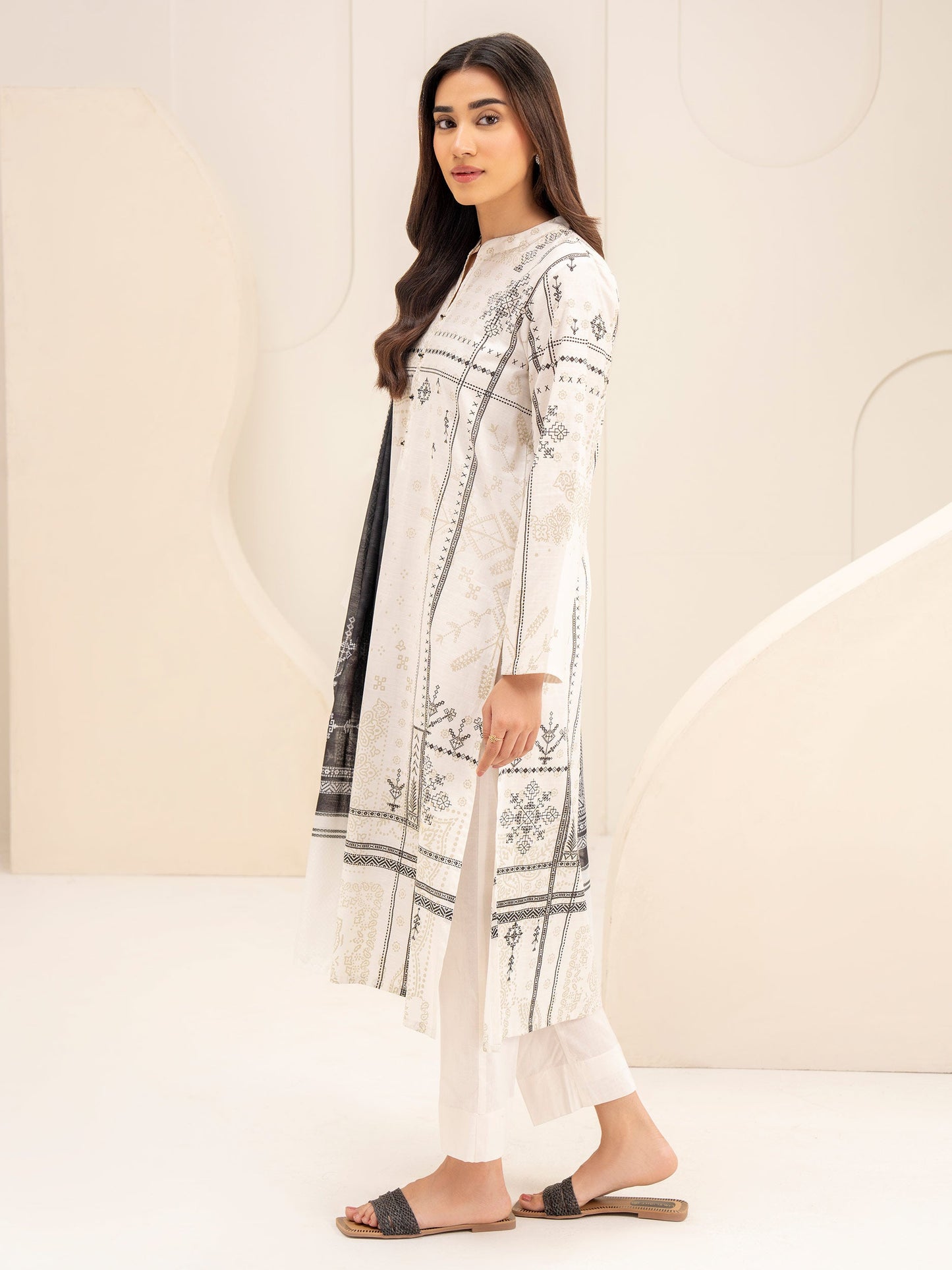 3 Piece Lawn Suit-Paste Print (Unstitched)