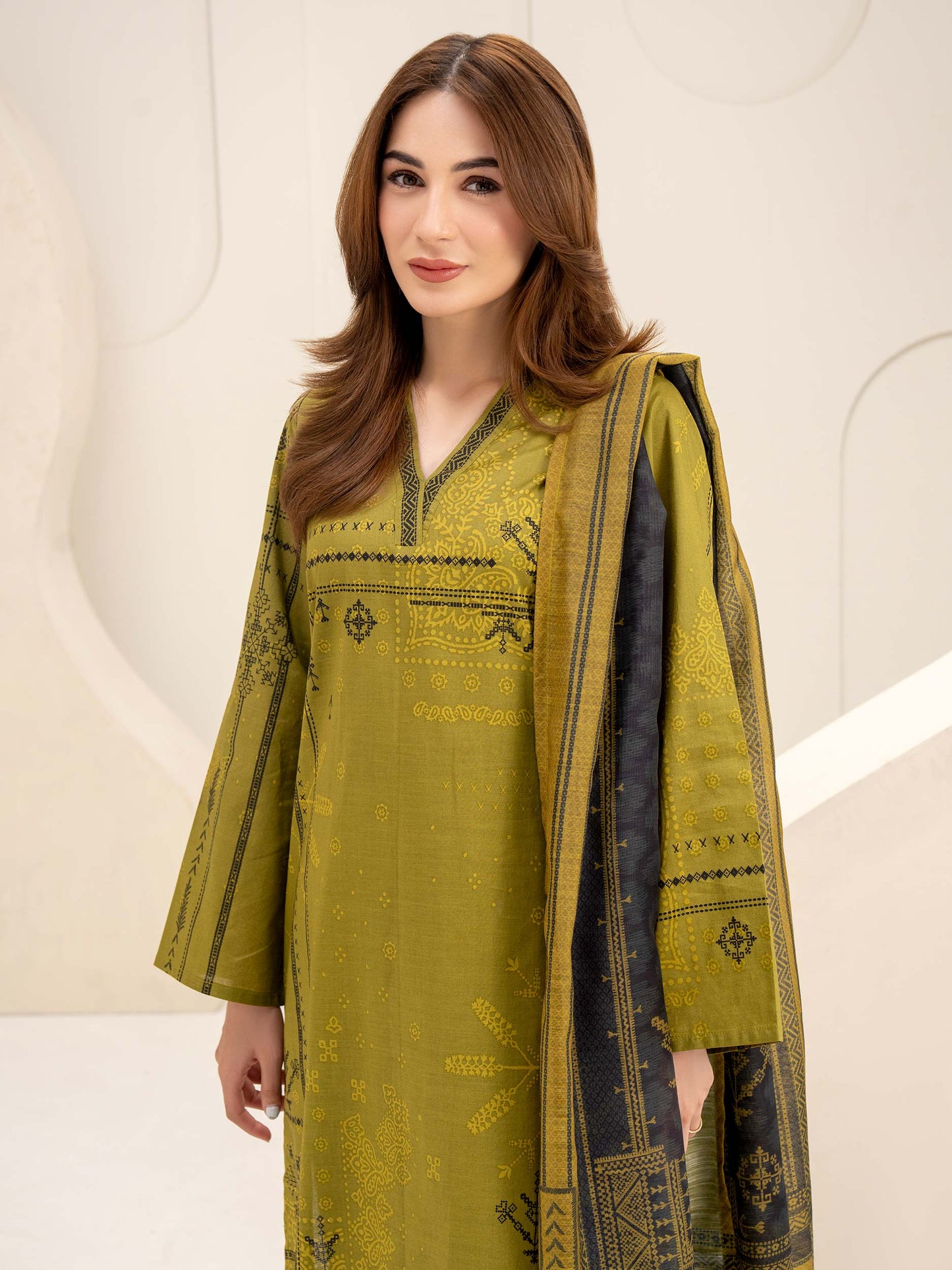 3 Piece Lawn Suit-Paste Print (Unstitched)