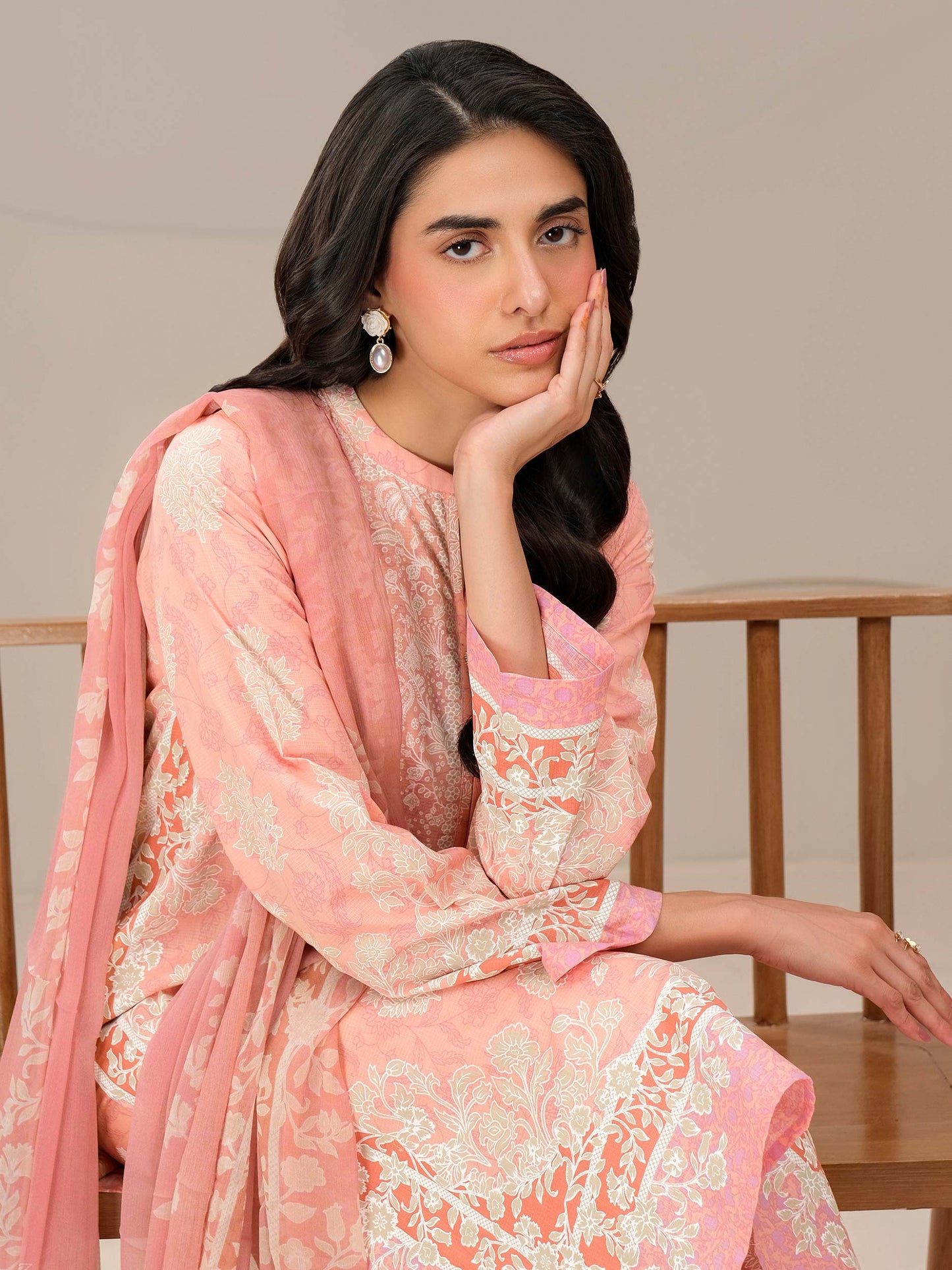 3 Piece Lawn Suit-Paste Print (Unstitched)