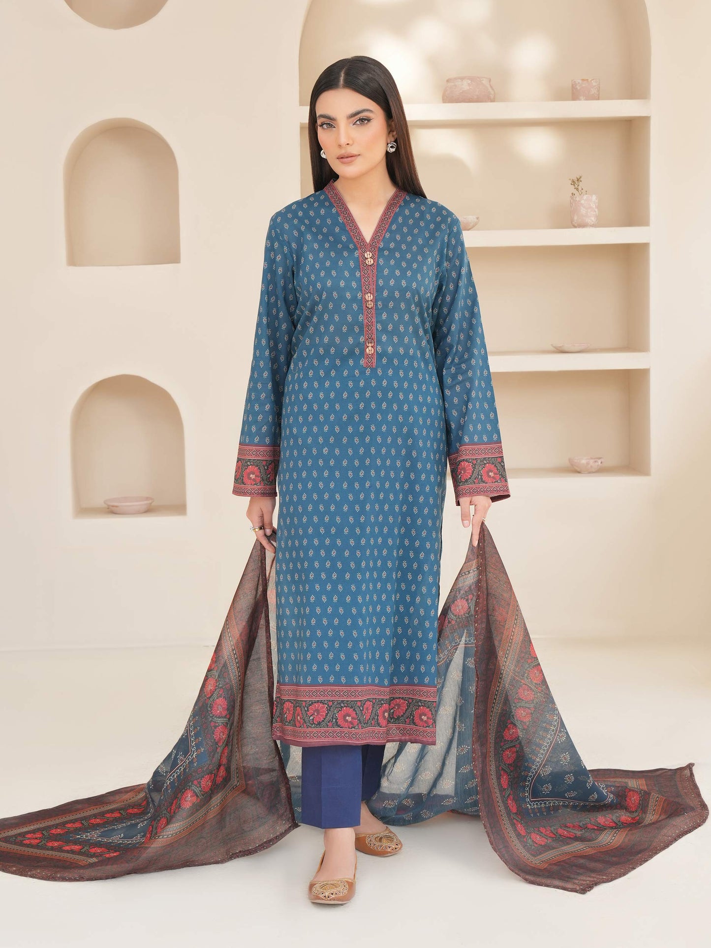 2 Piece Lawn Suit-Printed (Unstitched)