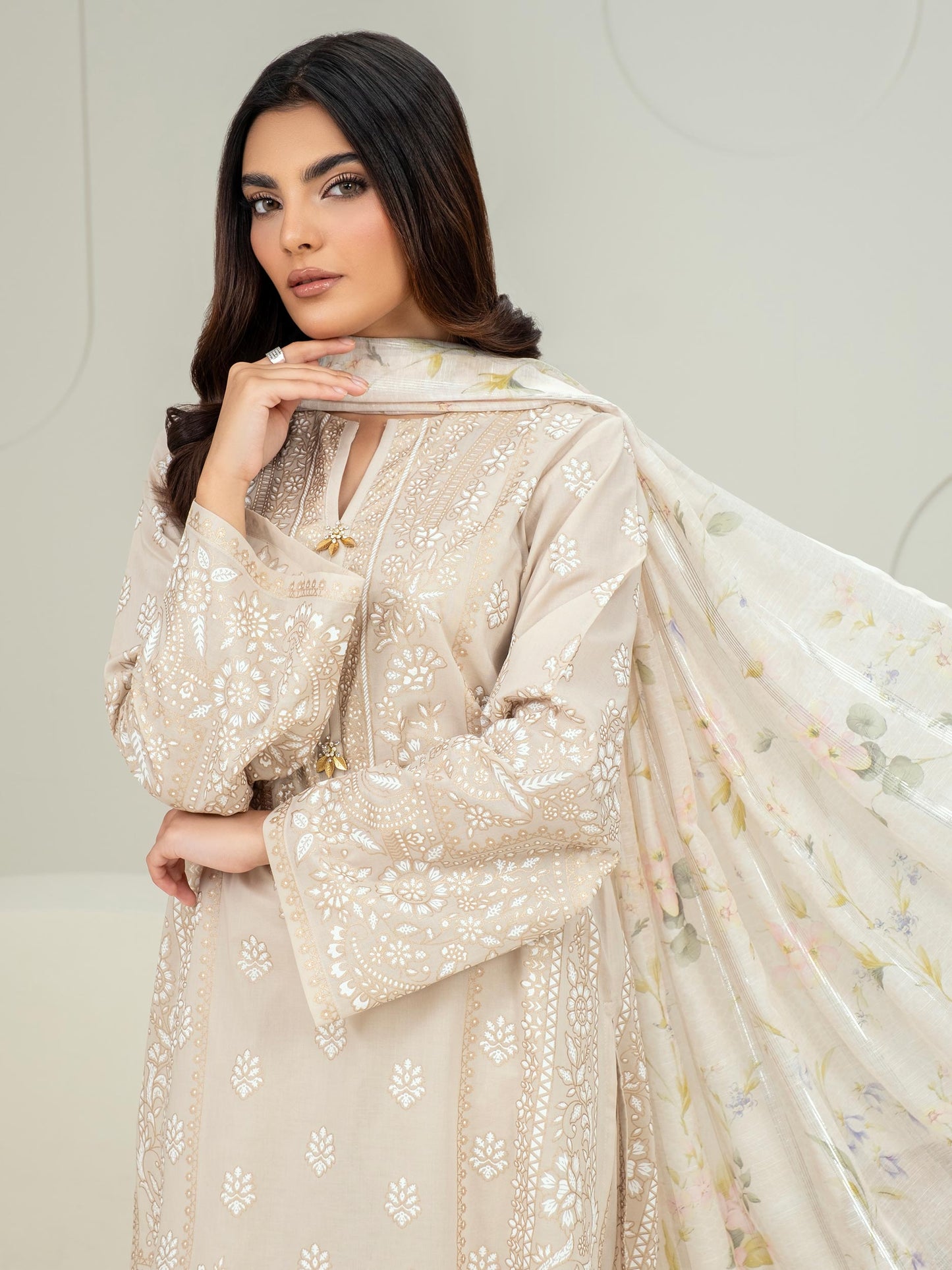 3 Piece Lawn Suit-Paste Print (Unstitched)