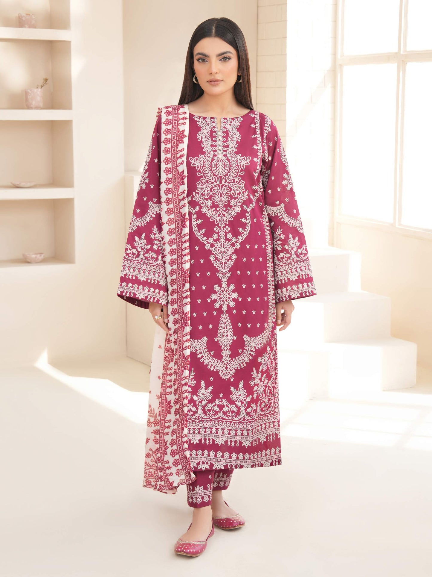 3 Piece Lawn Suit-Paste Print (Unstitched)