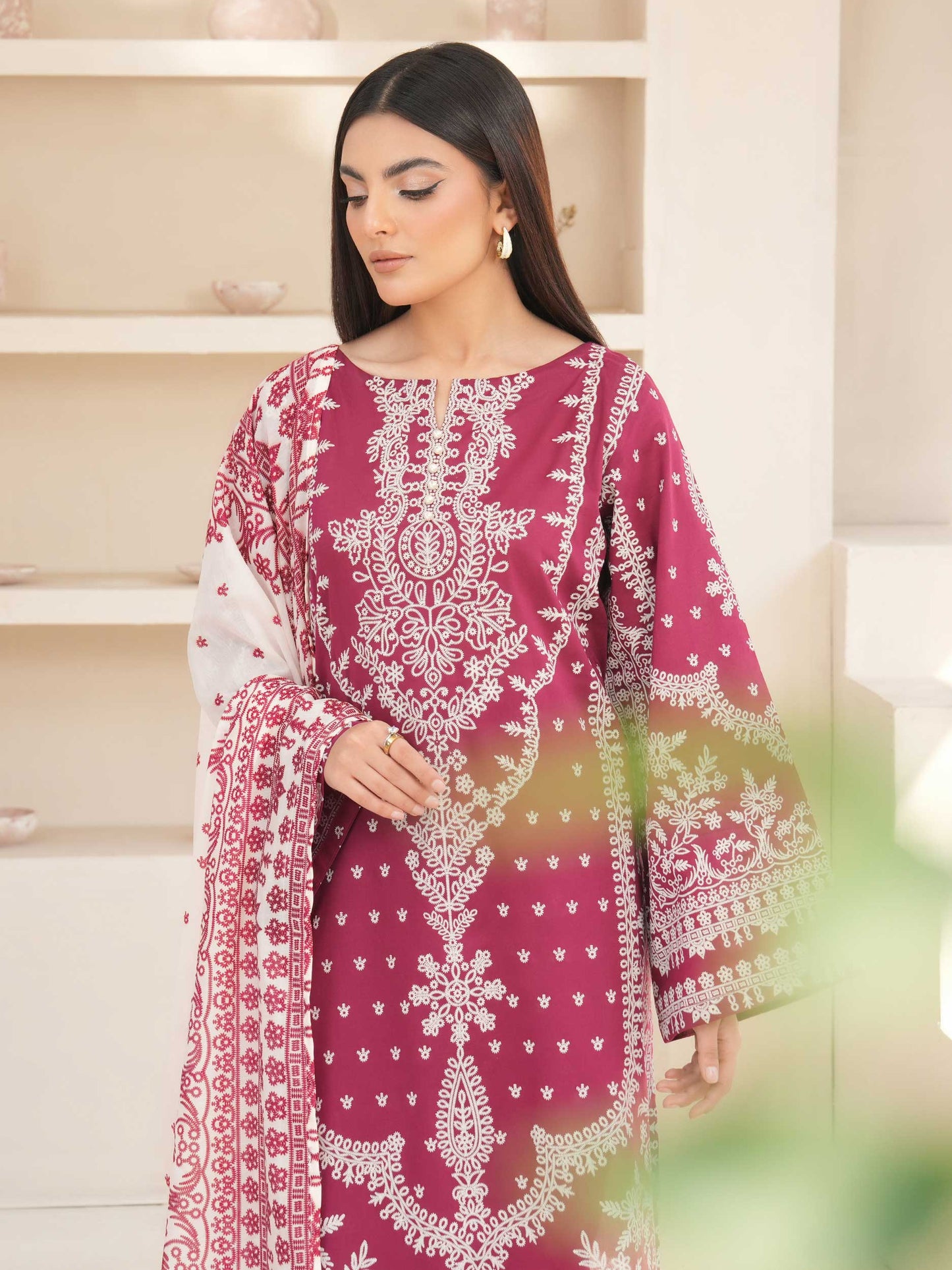 3 Piece Lawn Suit-Paste Print (Unstitched)