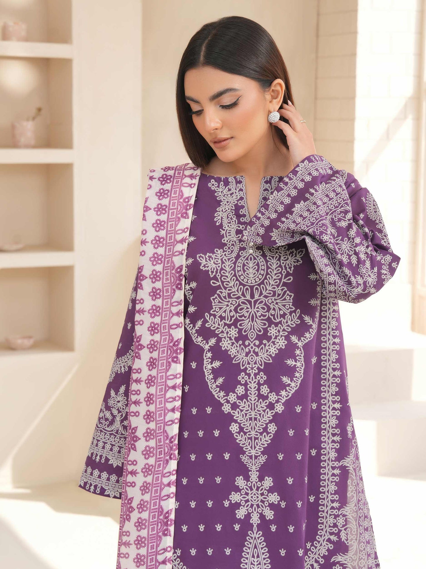 3 Piece Lawn Suit-Paste Print (Unstitched)