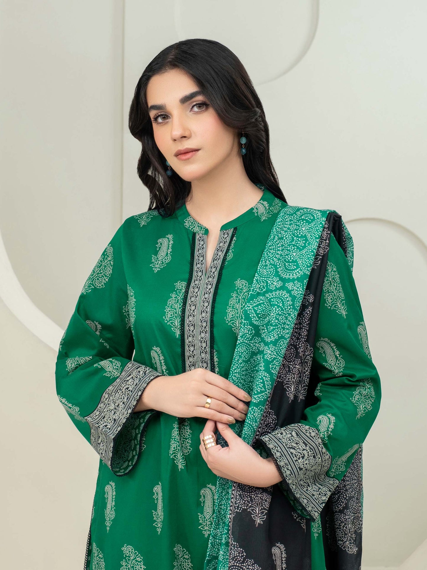 3 Piece Lawn Suit-Paste Print (Unstitched)