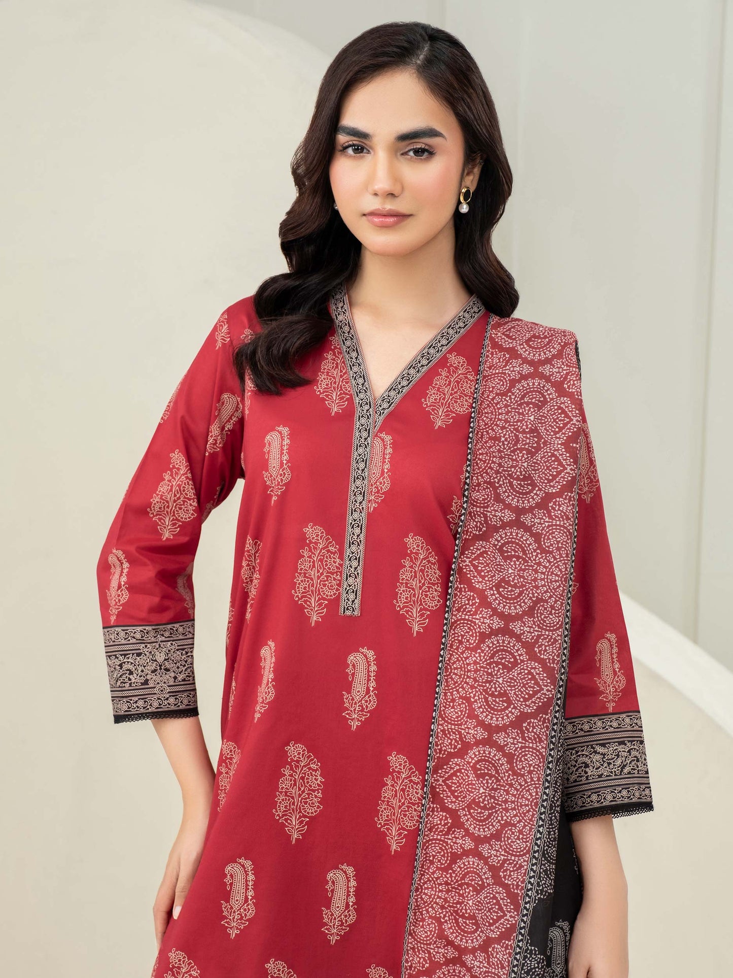 3 Piece Lawn Suit-Paste Print (Unstitched)