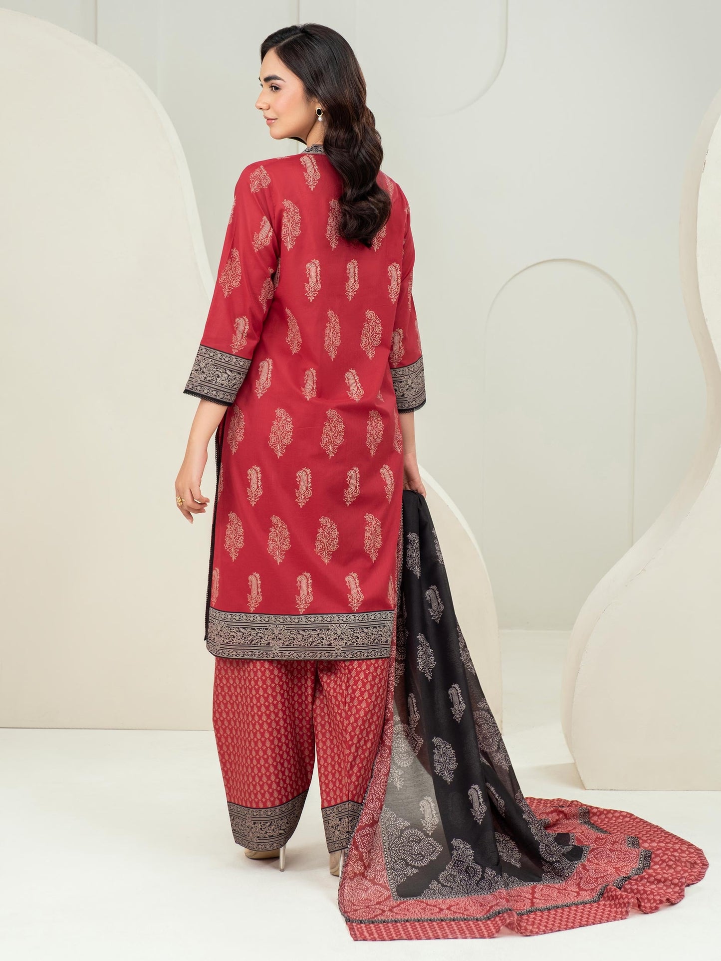 3 Piece Lawn Suit-Paste Print (Unstitched)