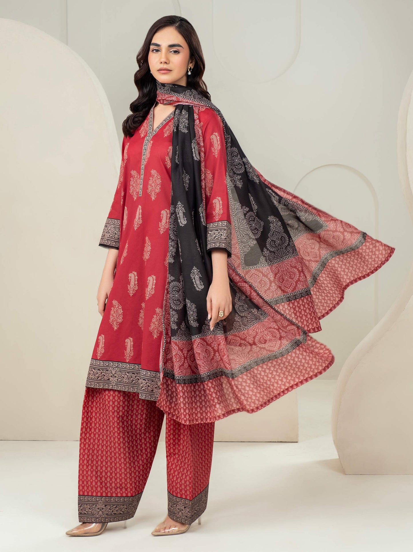 3 Piece Lawn Suit-Paste Print (Unstitched)